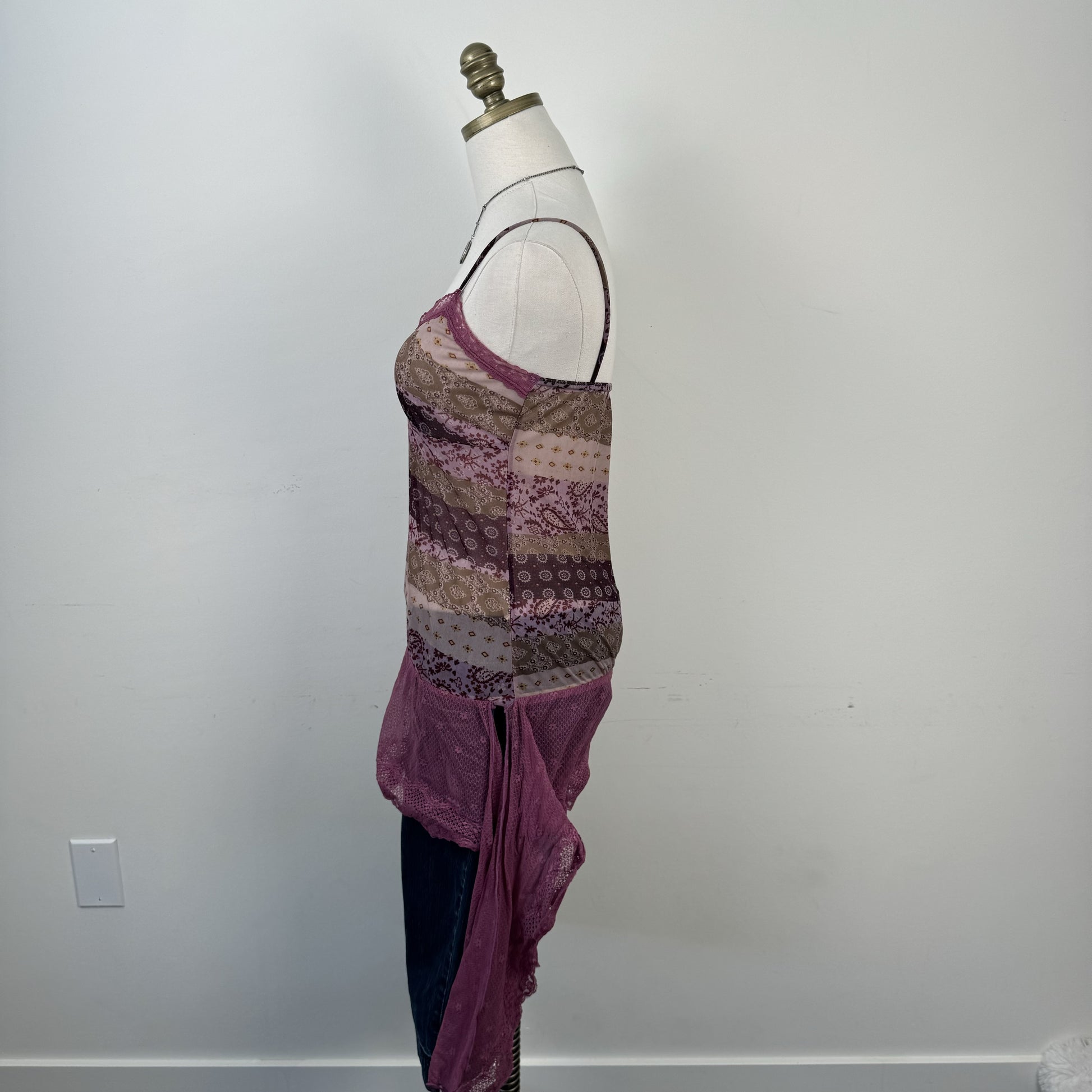 Vintage Mesh Paisley Babydoll Top – view 8