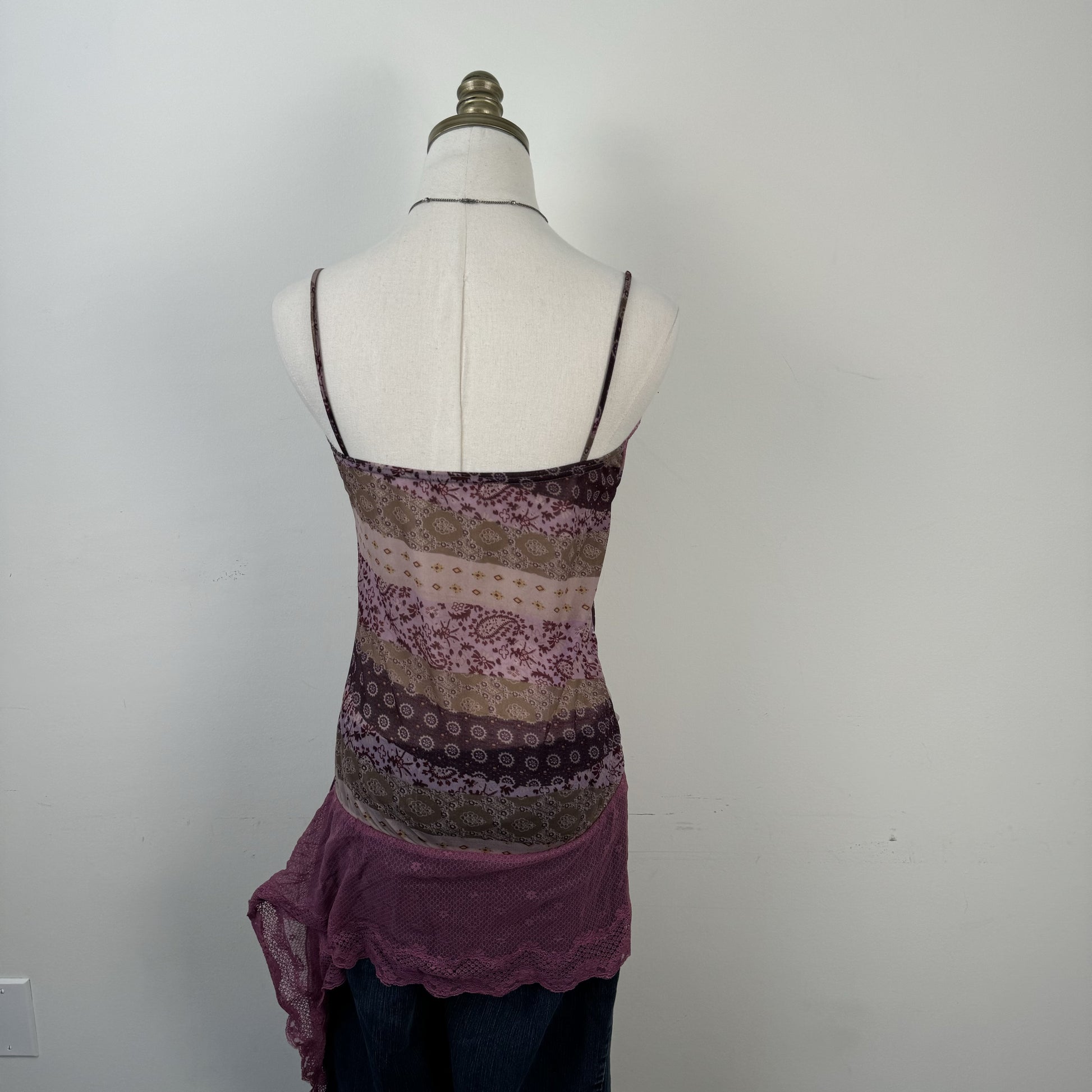 Vintage Mesh Paisley Babydoll Top – view 9