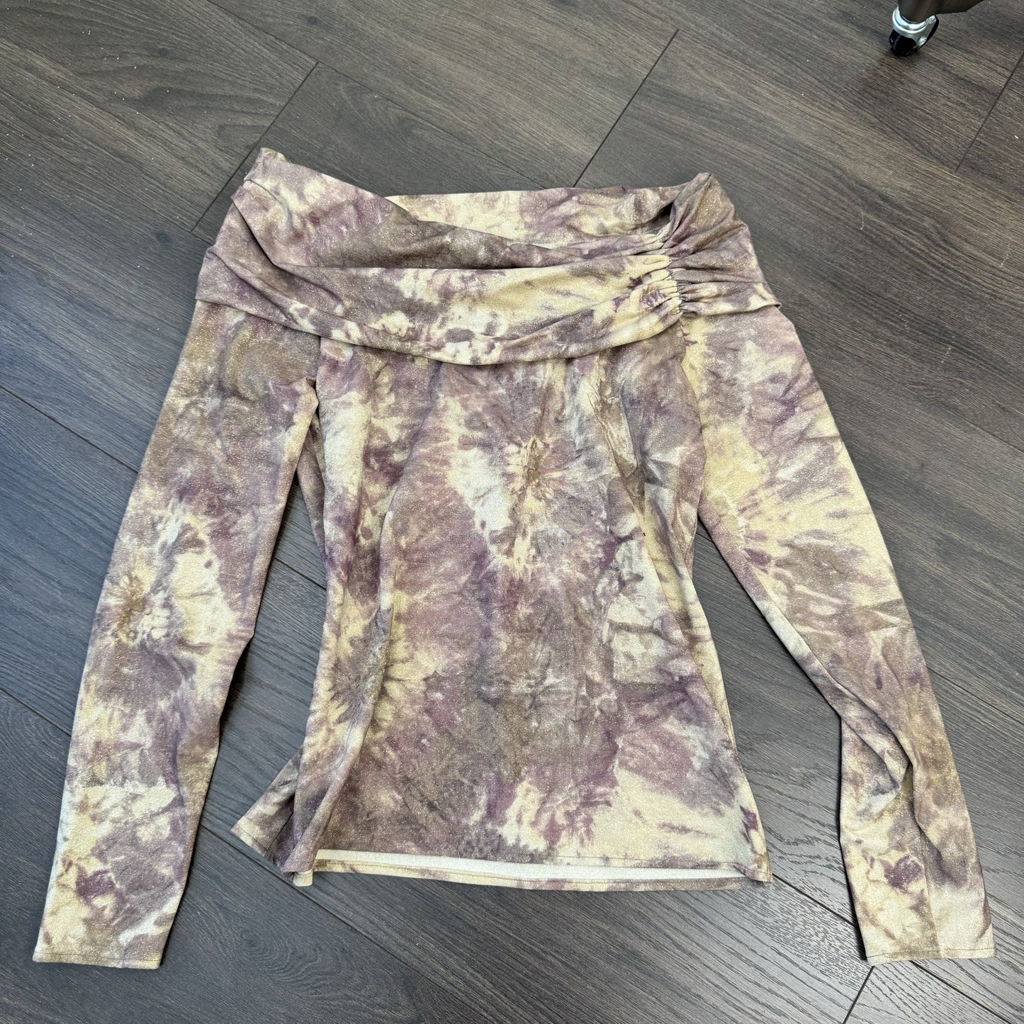 Artistic Print Off Shoulder Top – view 9