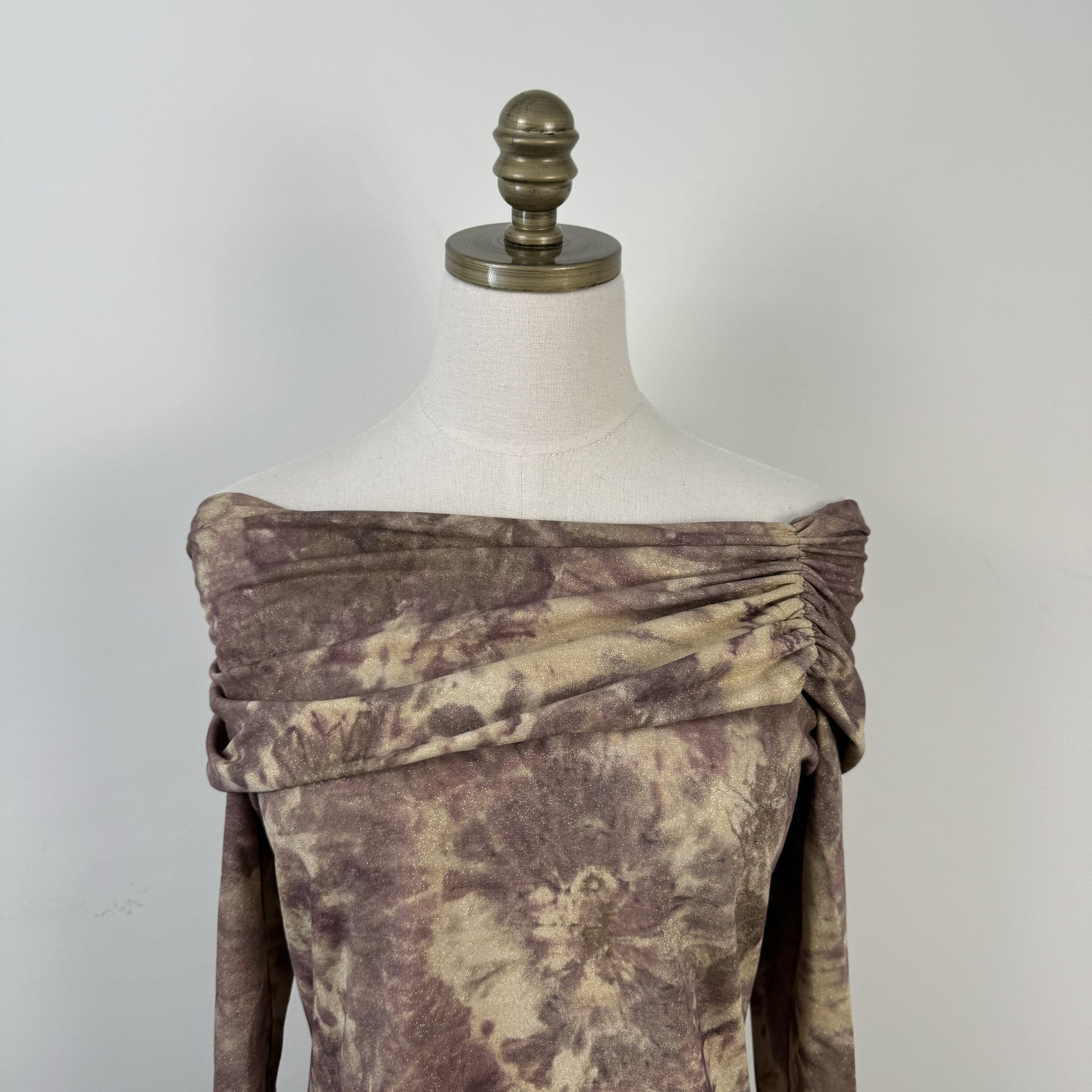 Artistic Print Off Shoulder Top – view 6