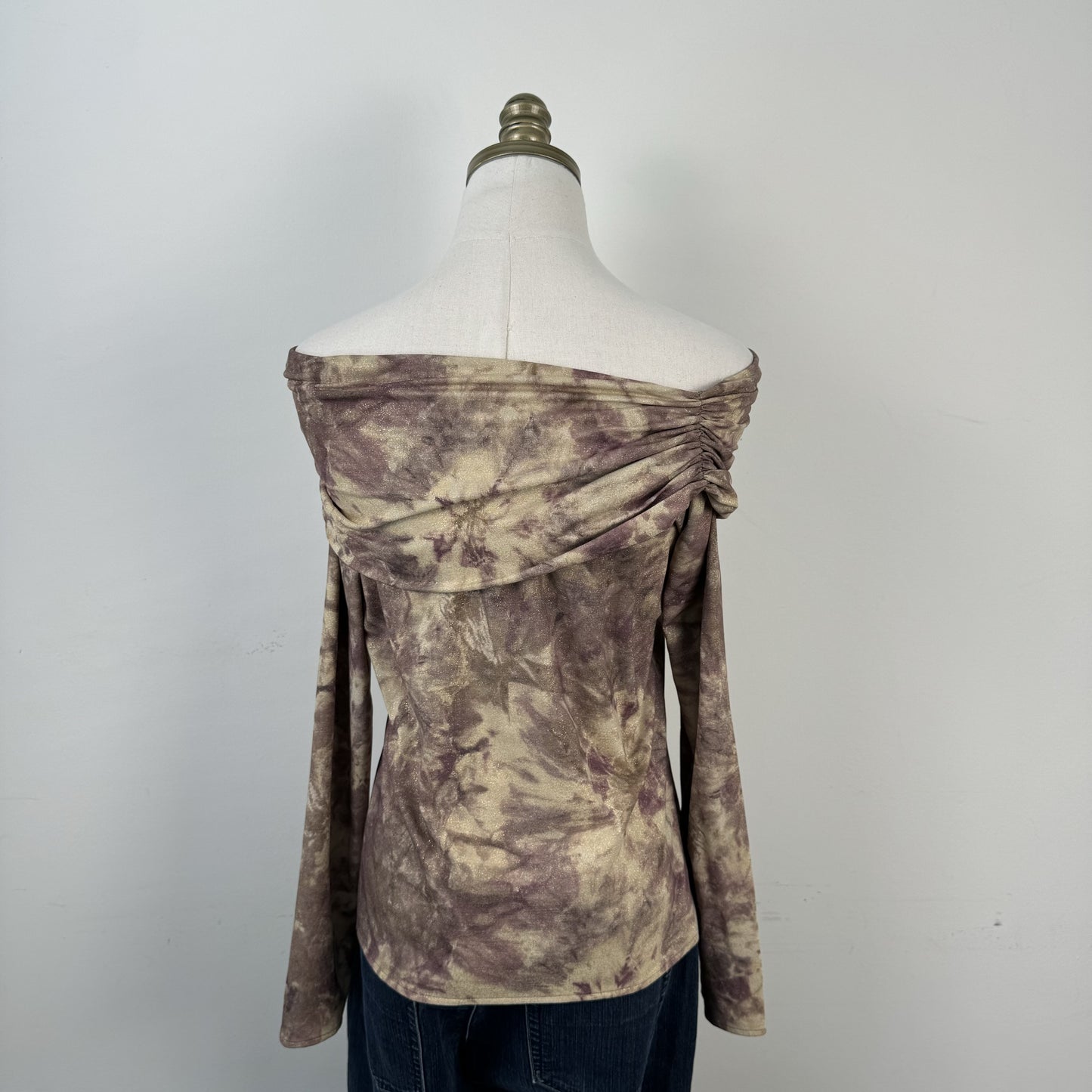 Artistic Print Off Shoulder Top – view 8