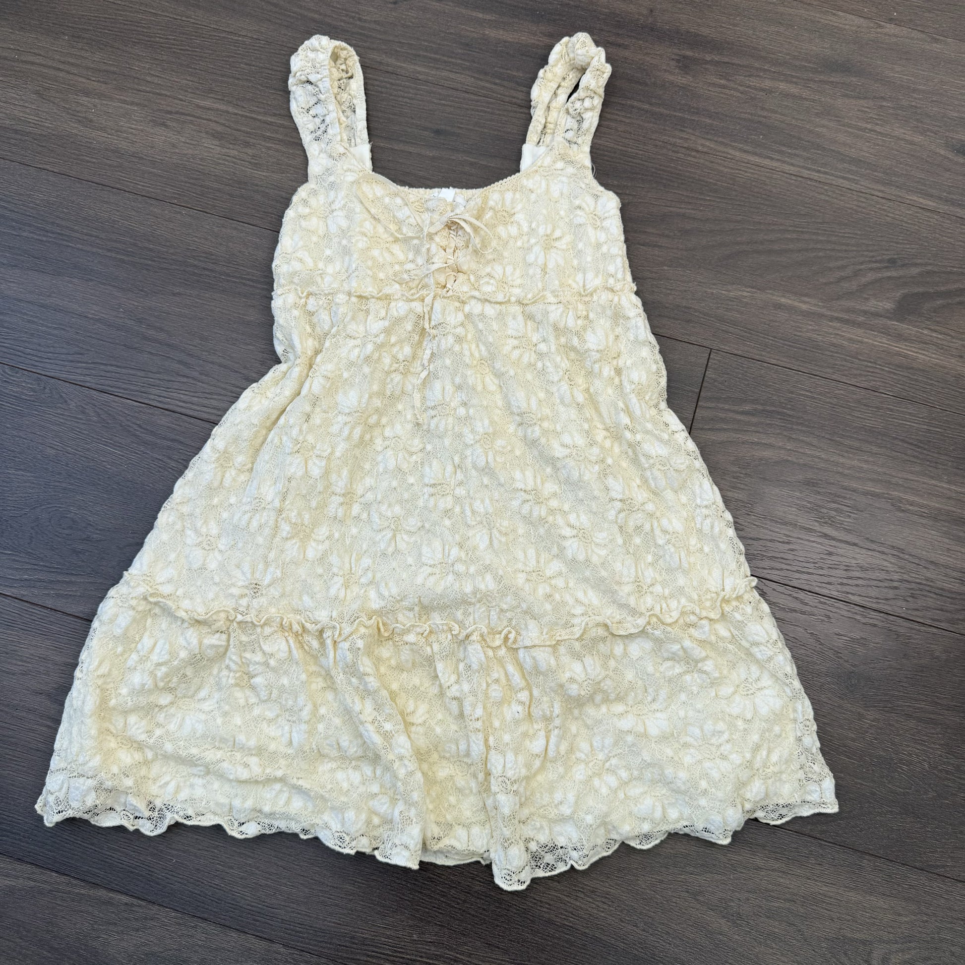 Cream Tiered Babydoll Mini Dress – view 10