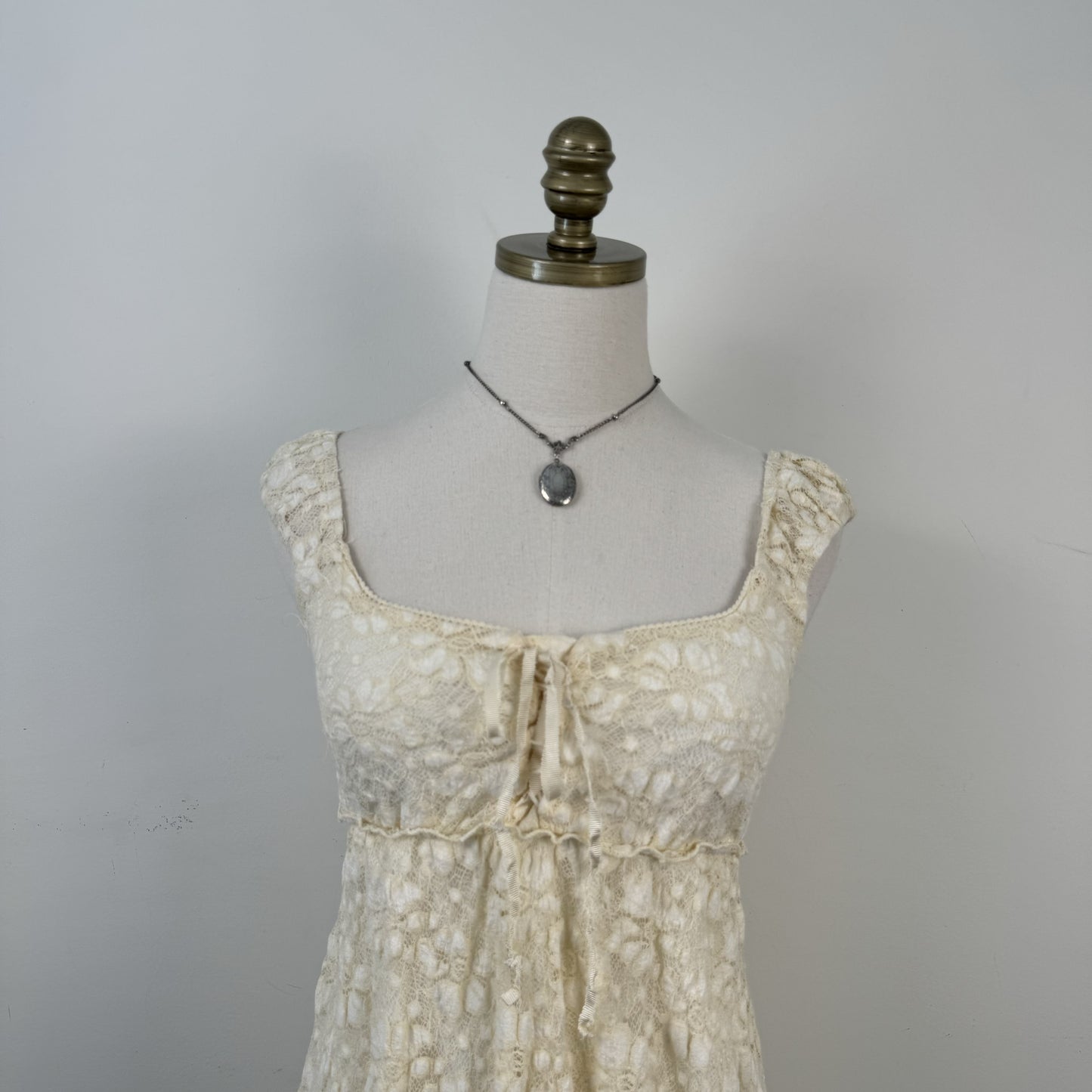 Cream Tiered Babydoll Mini Dress – view 4