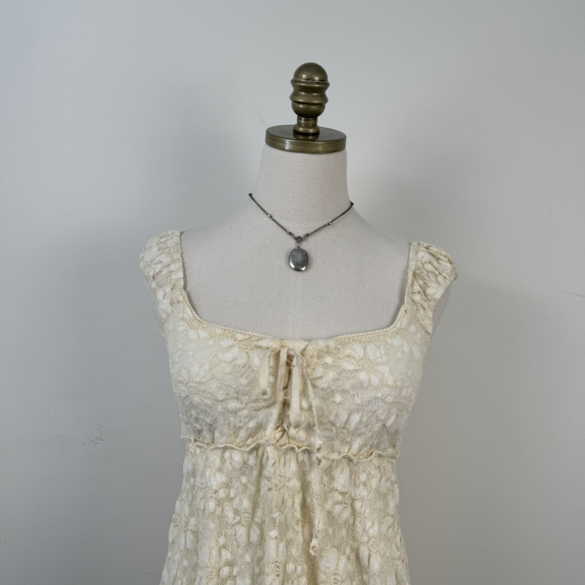 Cream Tiered Babydoll Mini Dress – view 4