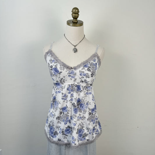 White Floral Lace Babydoll Top – view 1