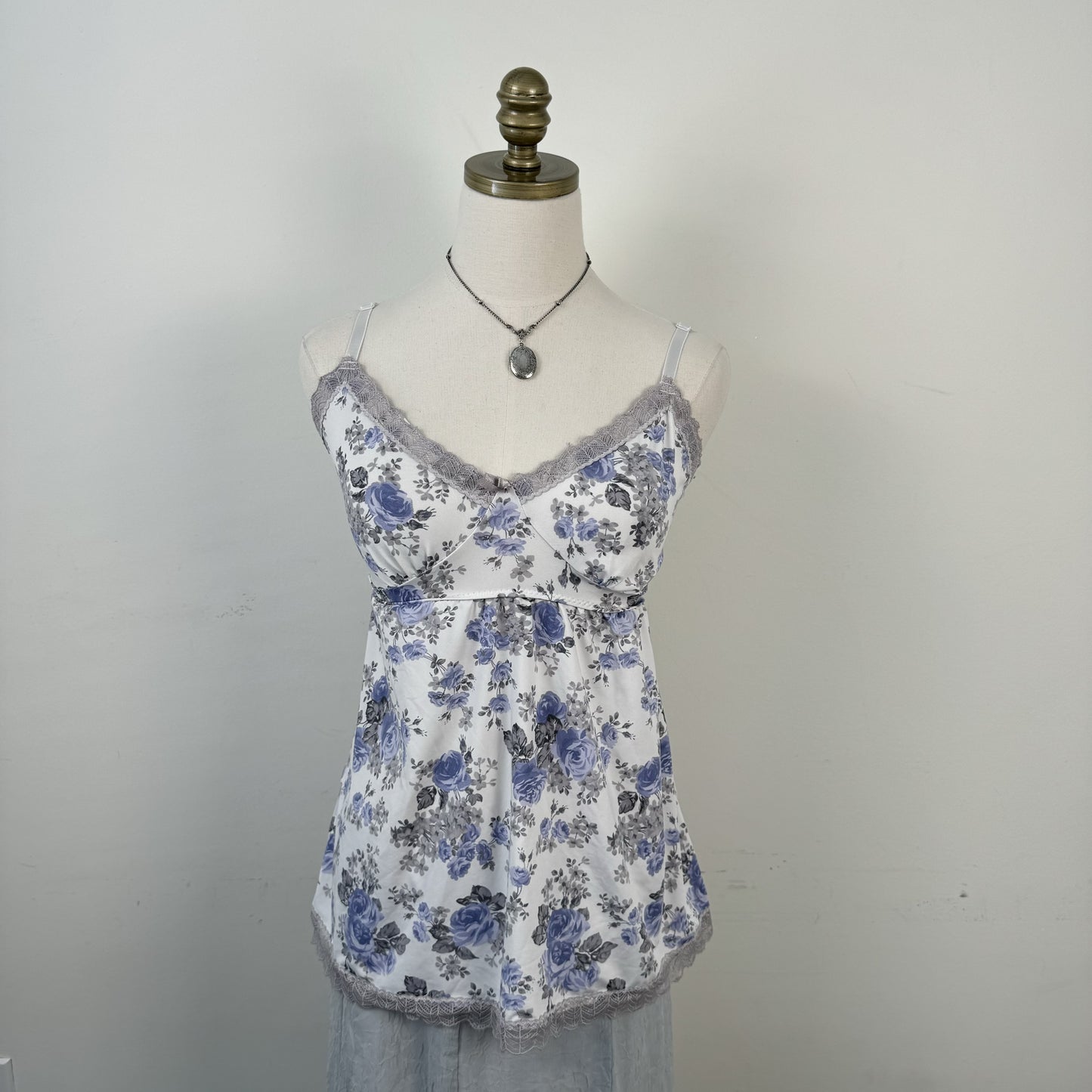 White Floral Lace Babydoll Top – view 2