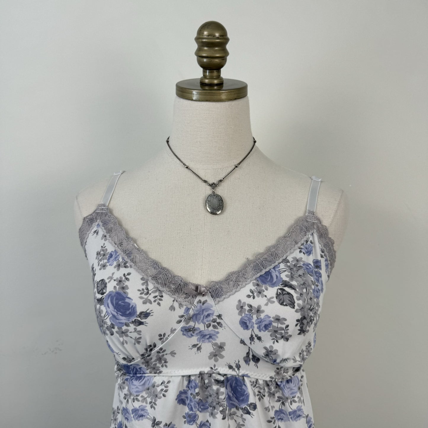 White Floral Lace Babydoll Top – view 3