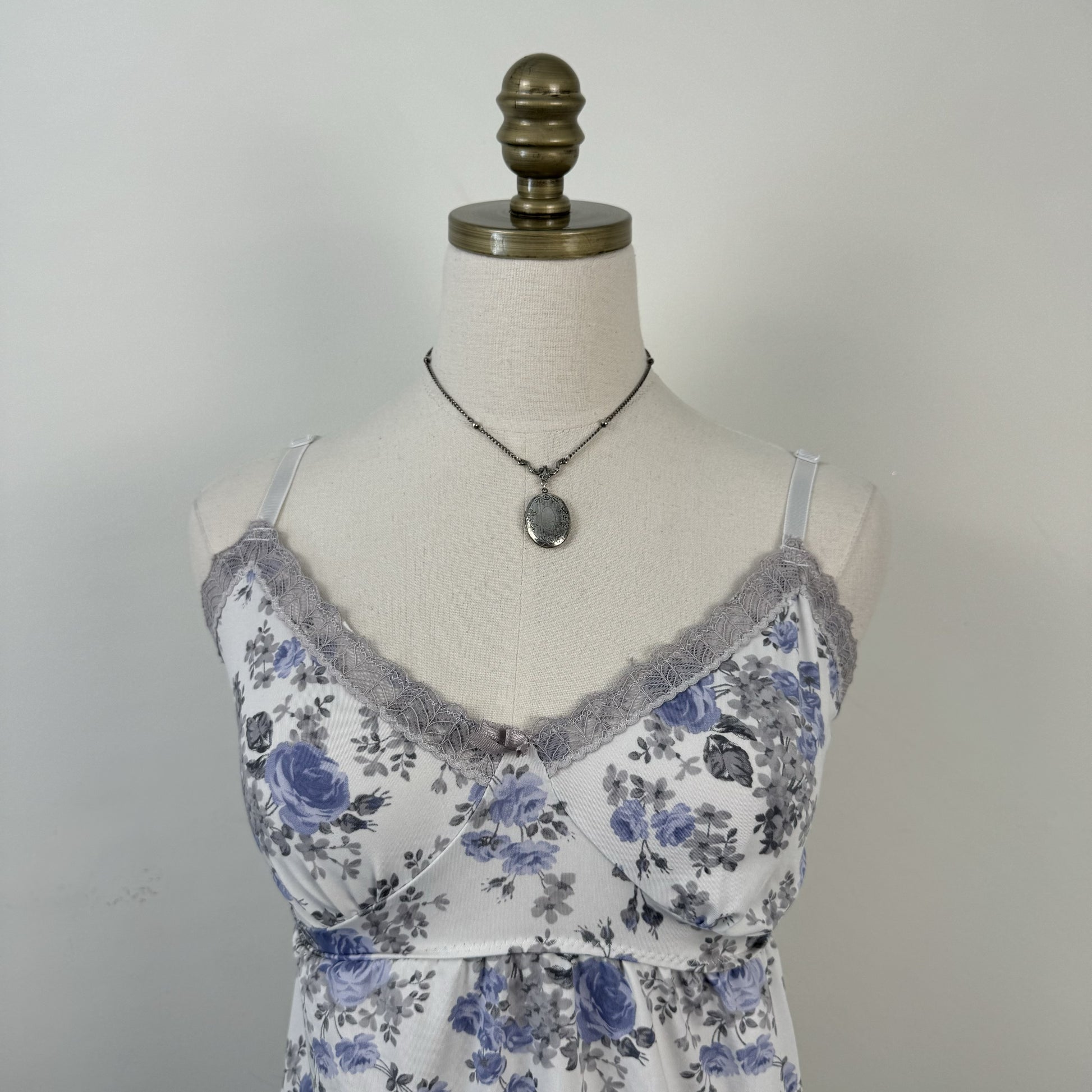 White Floral Lace Babydoll Top – view 3