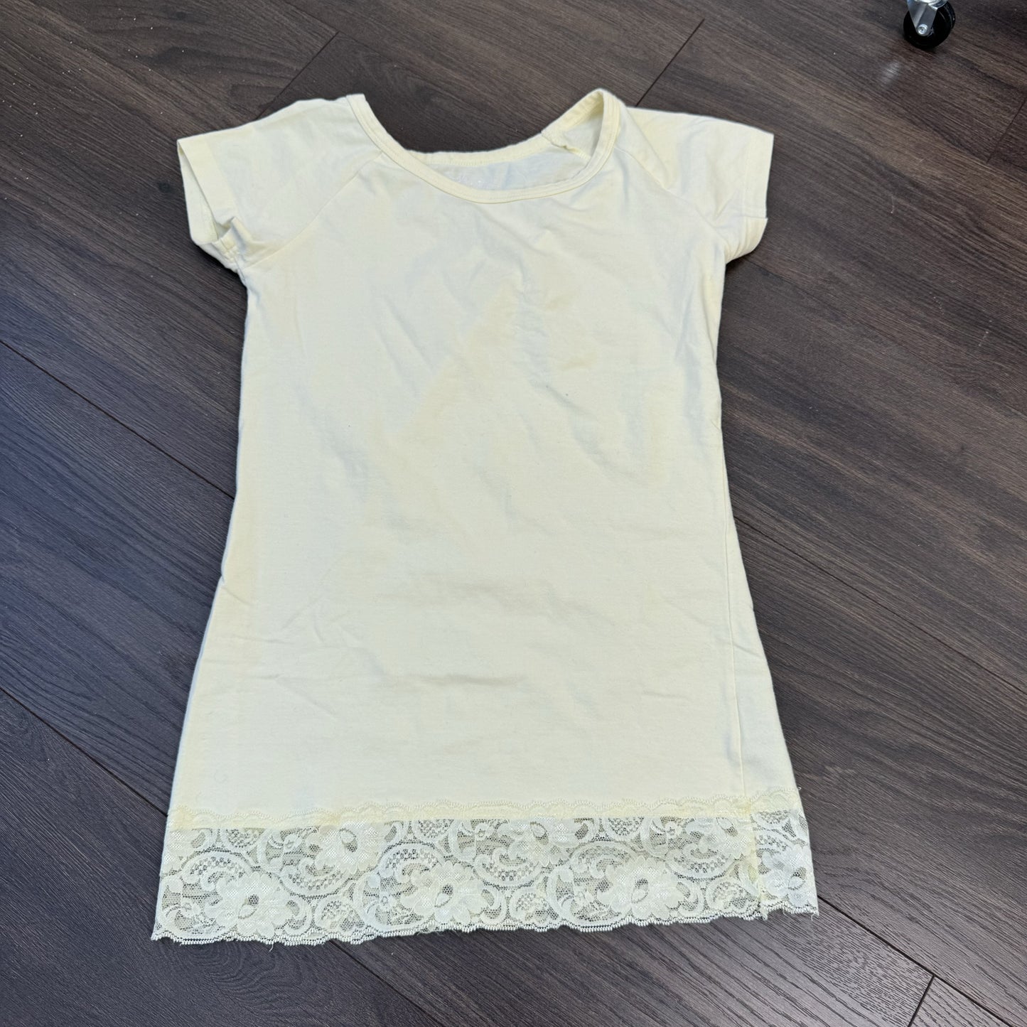 Pale Yellow Lace Boat Neck Top – view 8