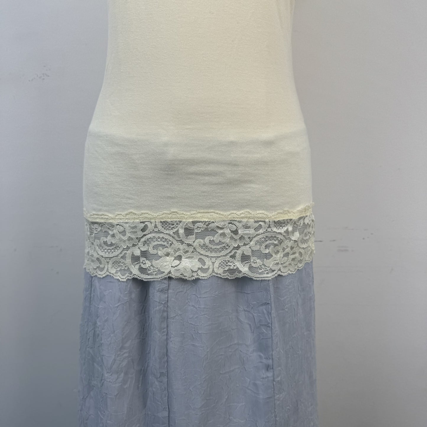 Pale Yellow Lace Boat Neck Top – view 4