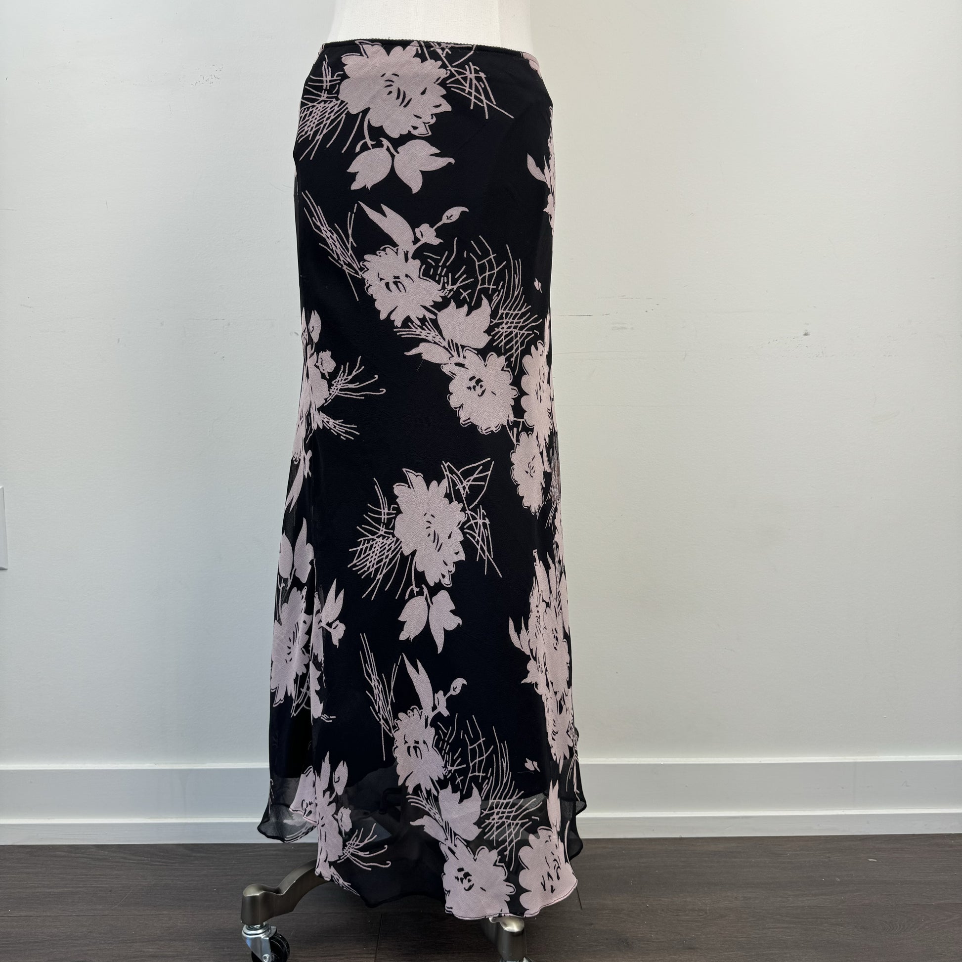 Vintage Floral Mesh Maxi Skirt – view 1
