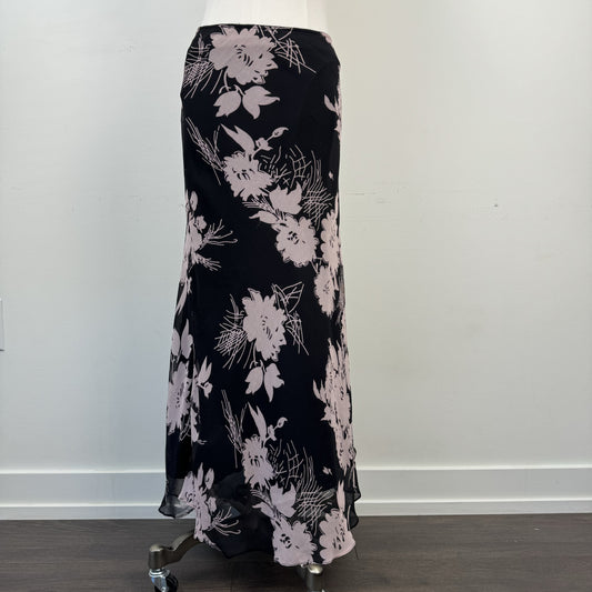 Vintage Floral Mesh Maxi Skirt – view 1