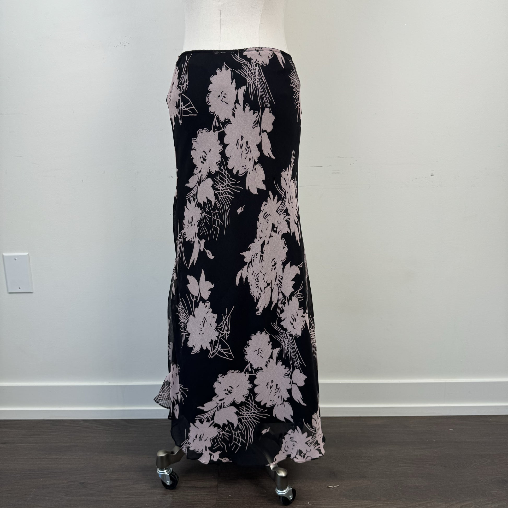 Vintage Floral Mesh Maxi Skirt – view 4