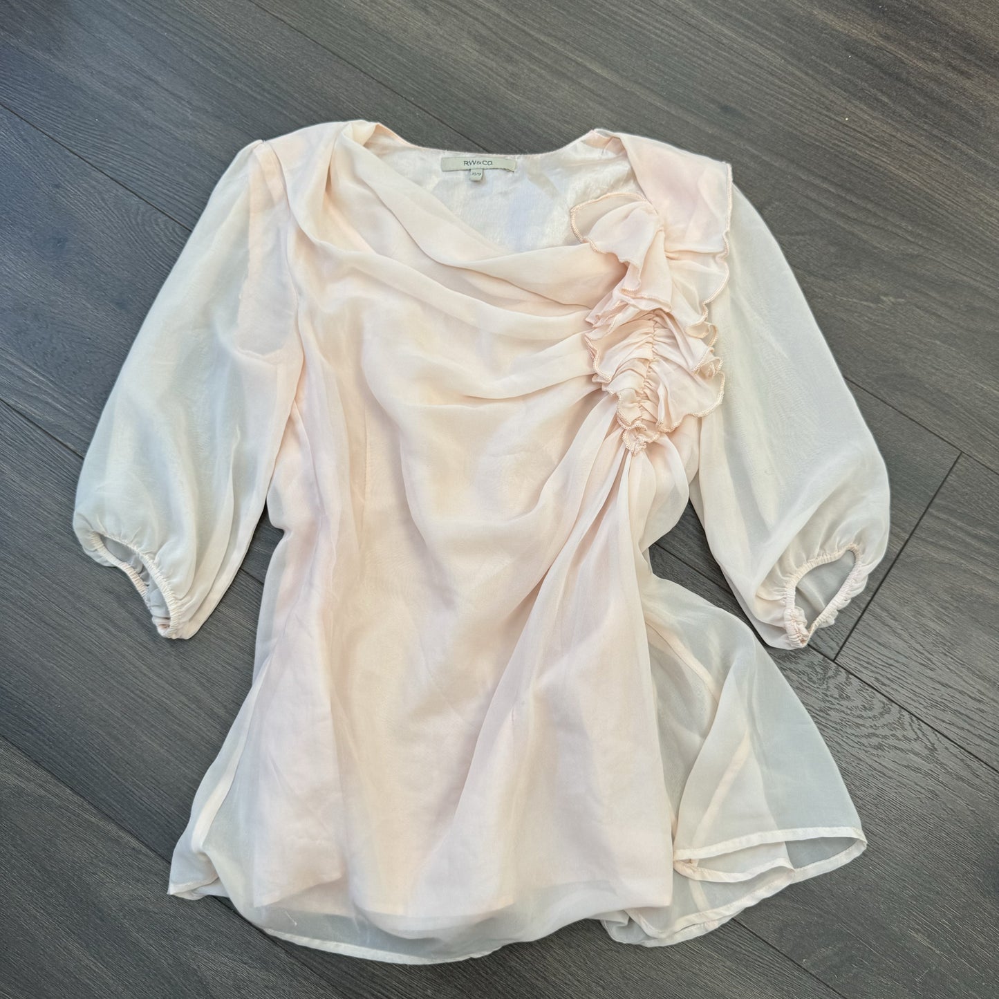 Chiffon Mesh Cowl Neck Top – view 7