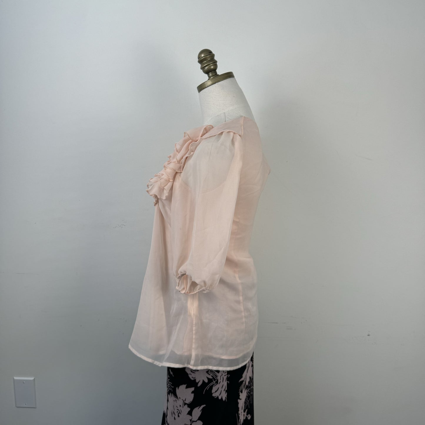 Chiffon Mesh Cowl Neck Top – view 5