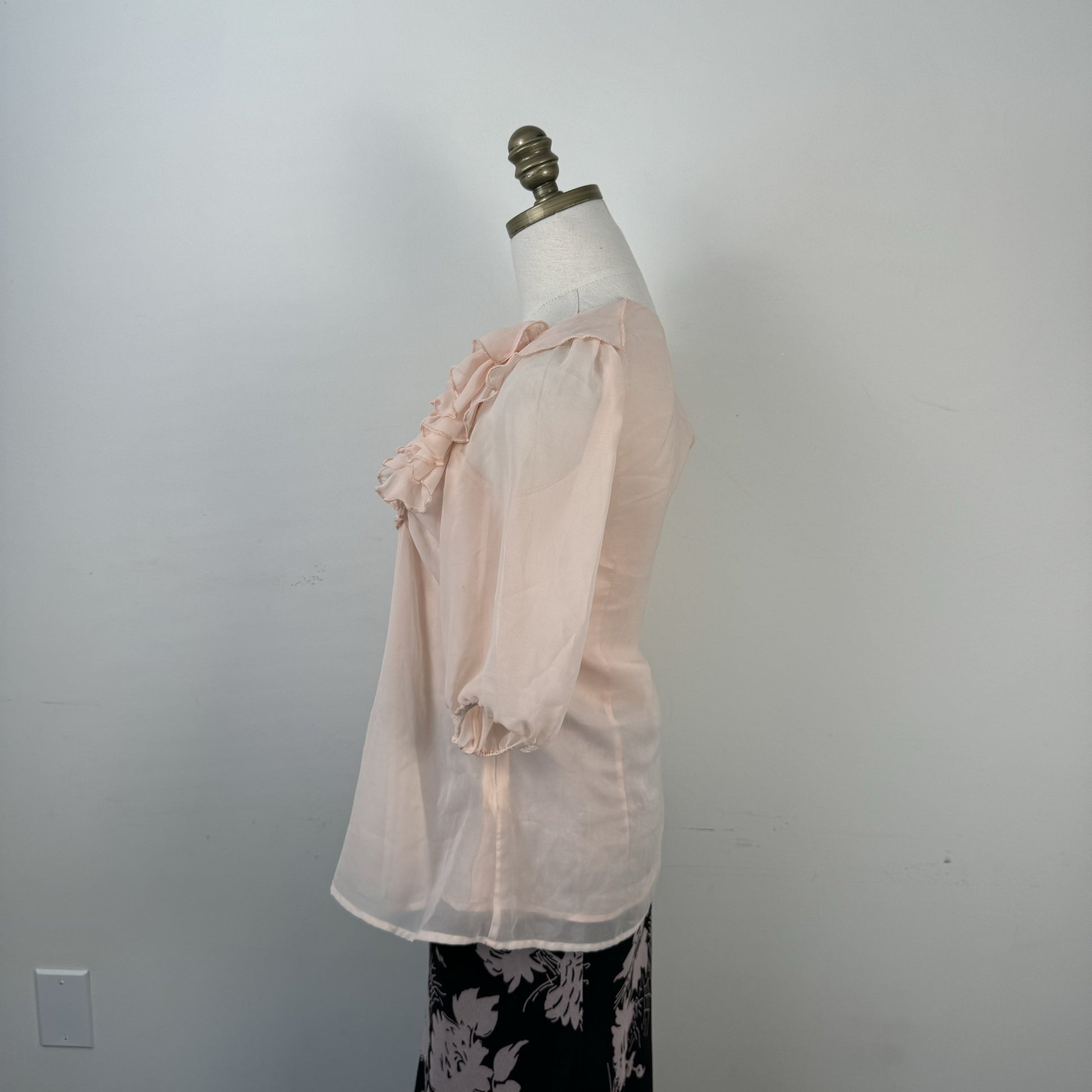 Chiffon Mesh Cowl Neck Top – view 5