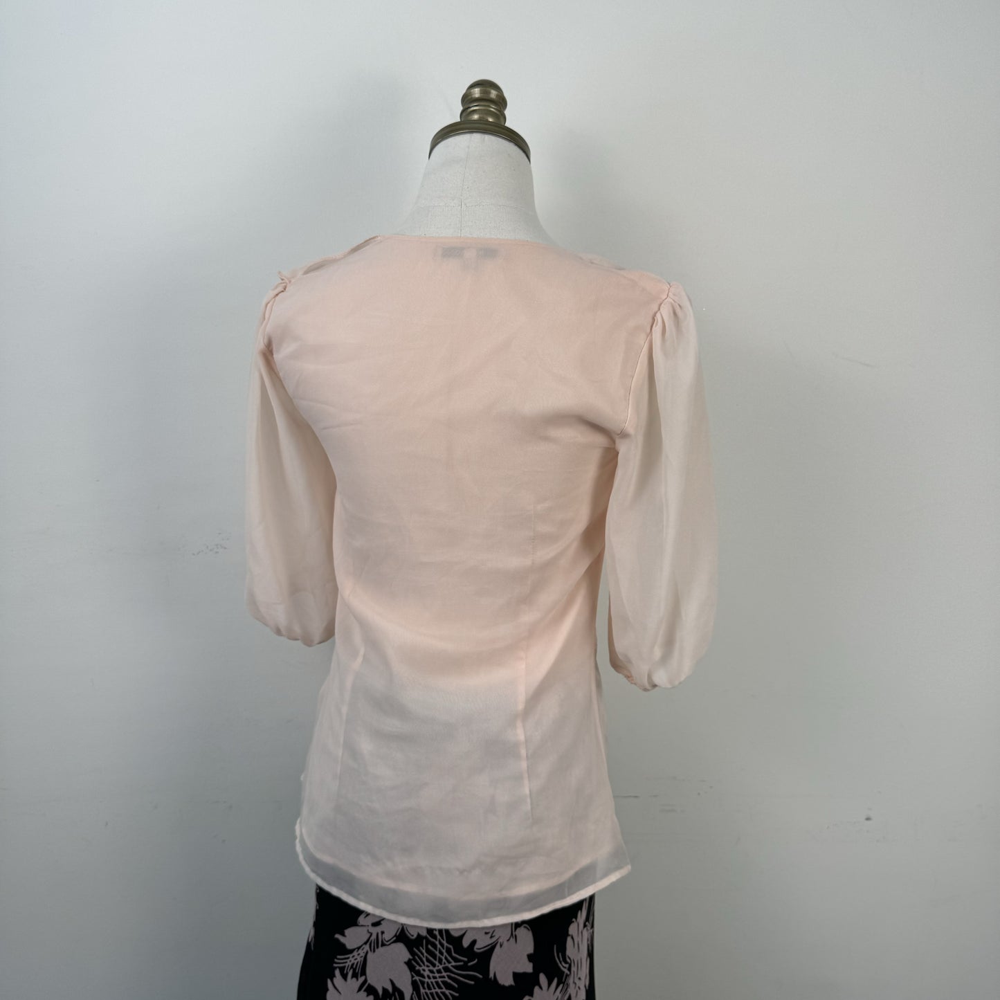 Chiffon Mesh Cowl Neck Top – view 6