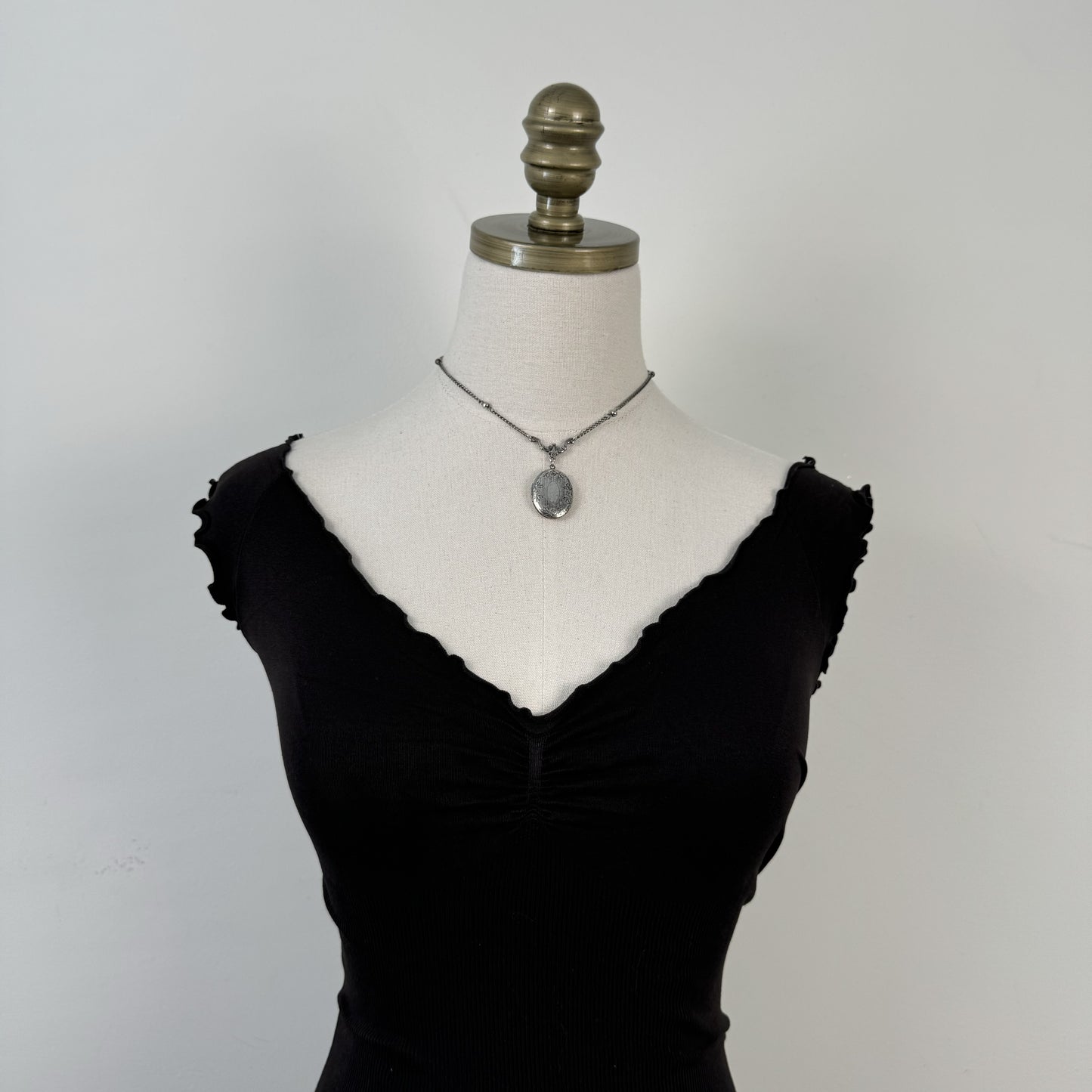 Black Off Shoulder Cinched Knit Top – view 2