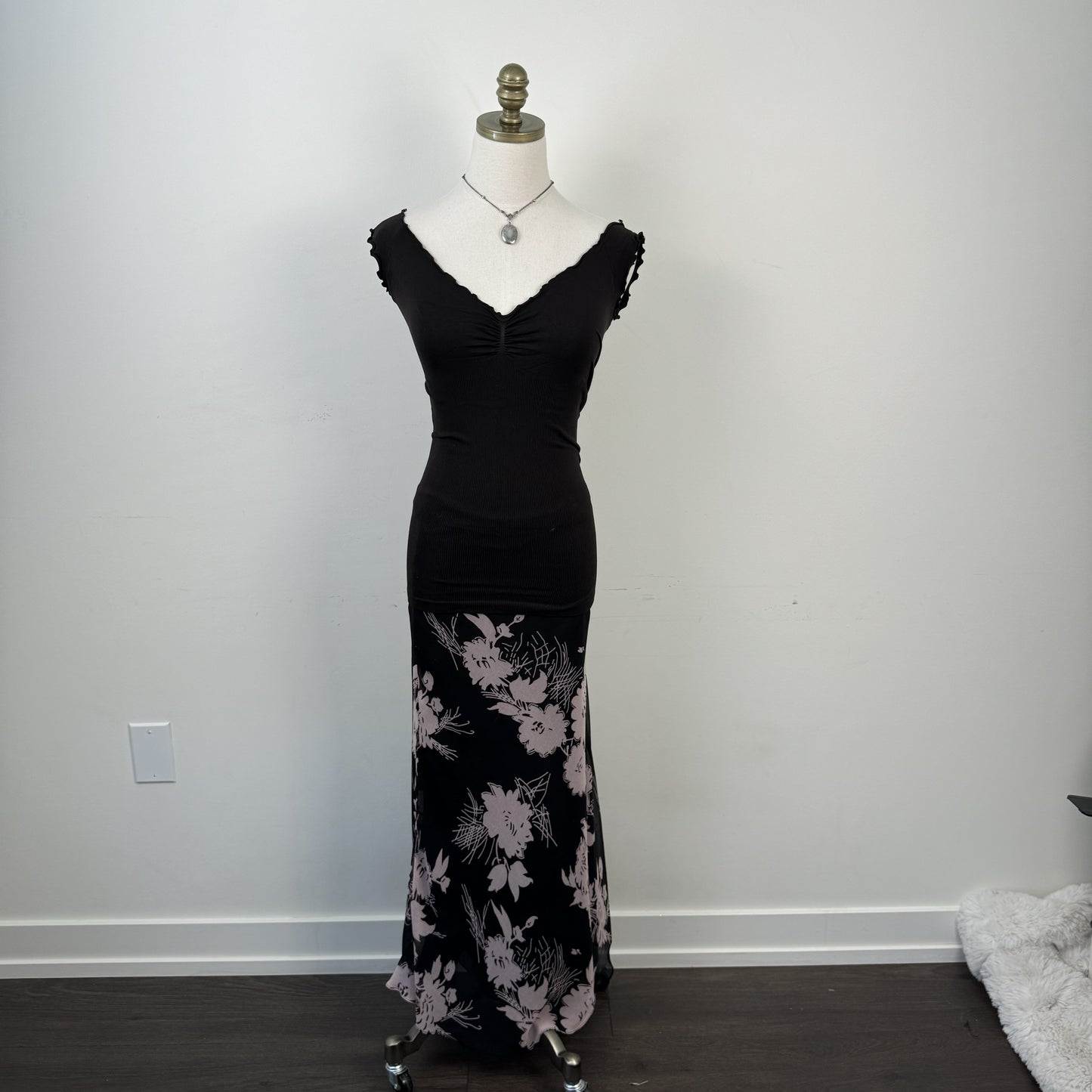 Black Off Shoulder Cinched Knit Top – view 4