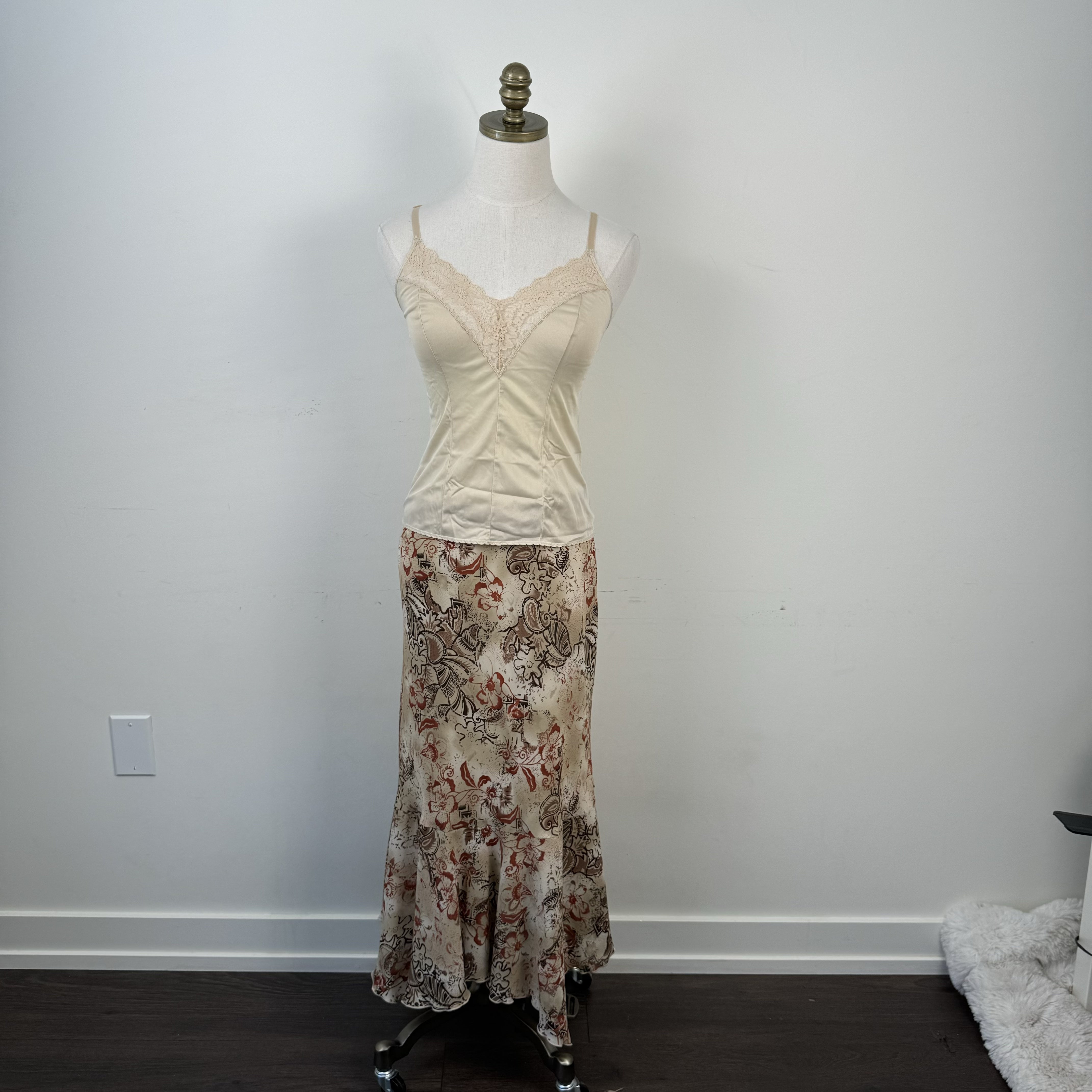 Vintage Beige Lace Cami Top – Transcend Vintage
