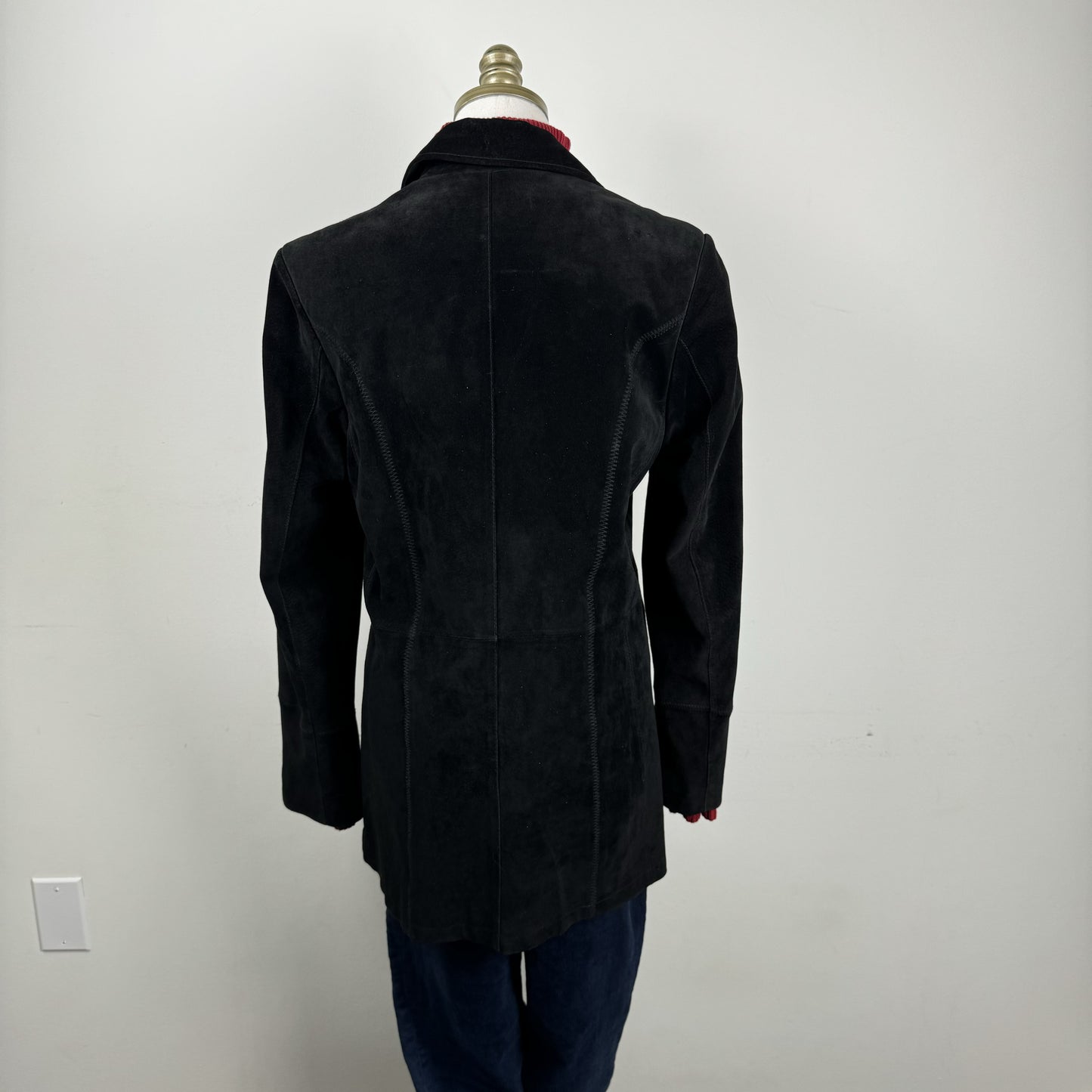 Black Suede Trench Coat – view 10