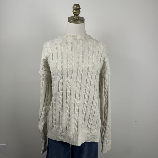 Rory Cream Cableknit Sweater – view 5