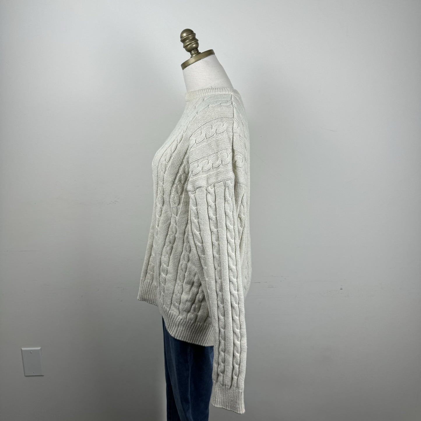 Rory Cream Cableknit Sweater – view 6