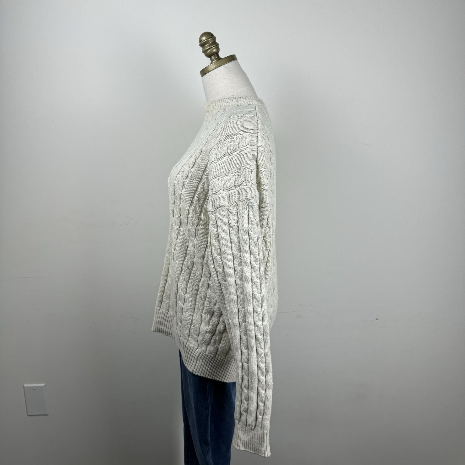 Rory Cream Cableknit Sweater – view 6