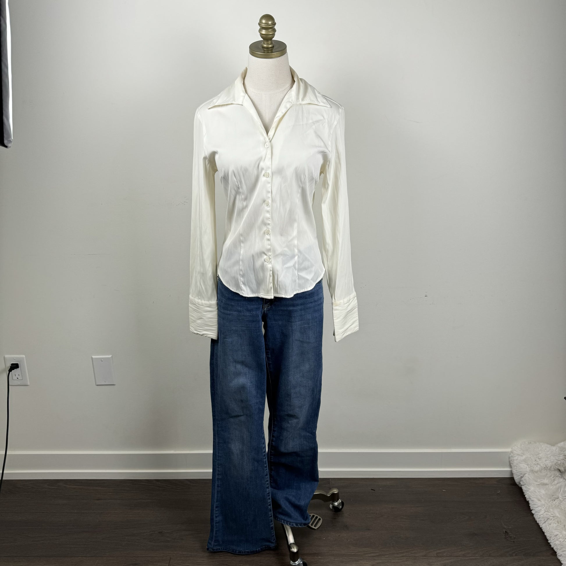 Cream Button Up Shirt – view 4