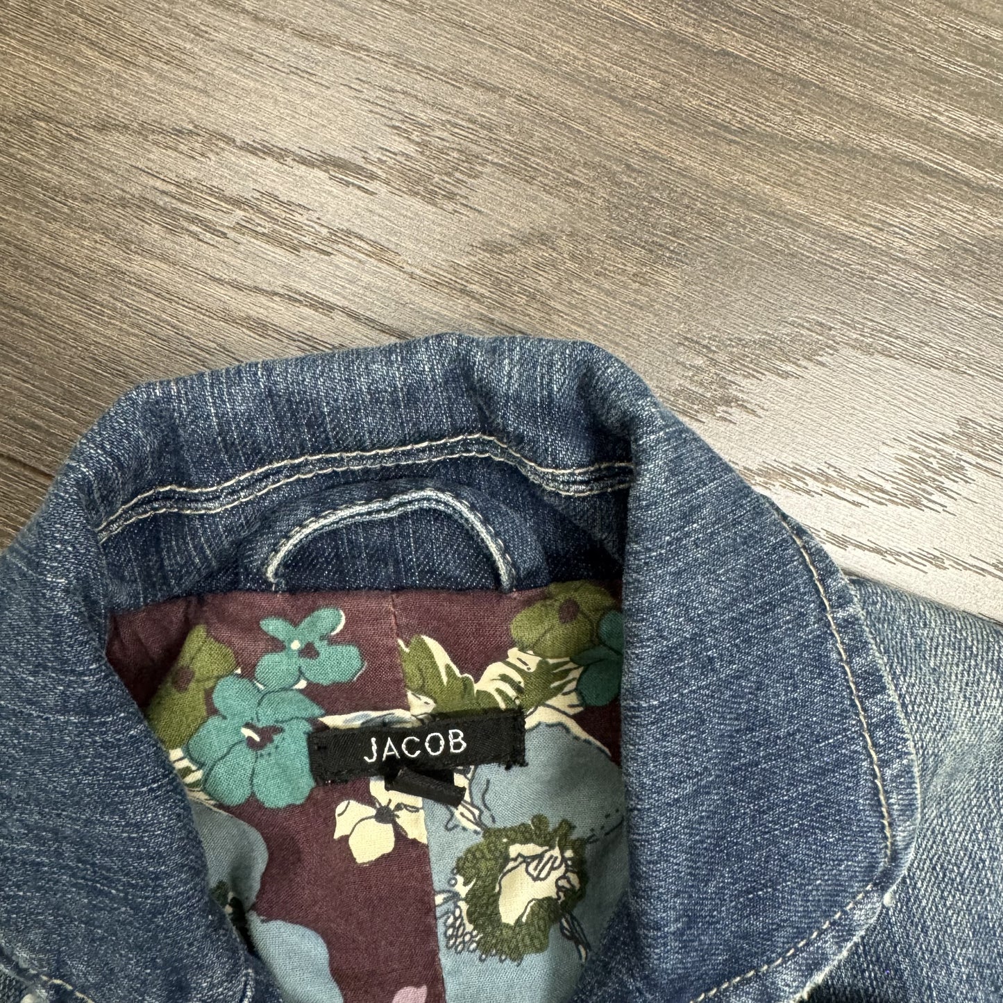 Vintage Fitted Denim Blazer Jacket – view 3