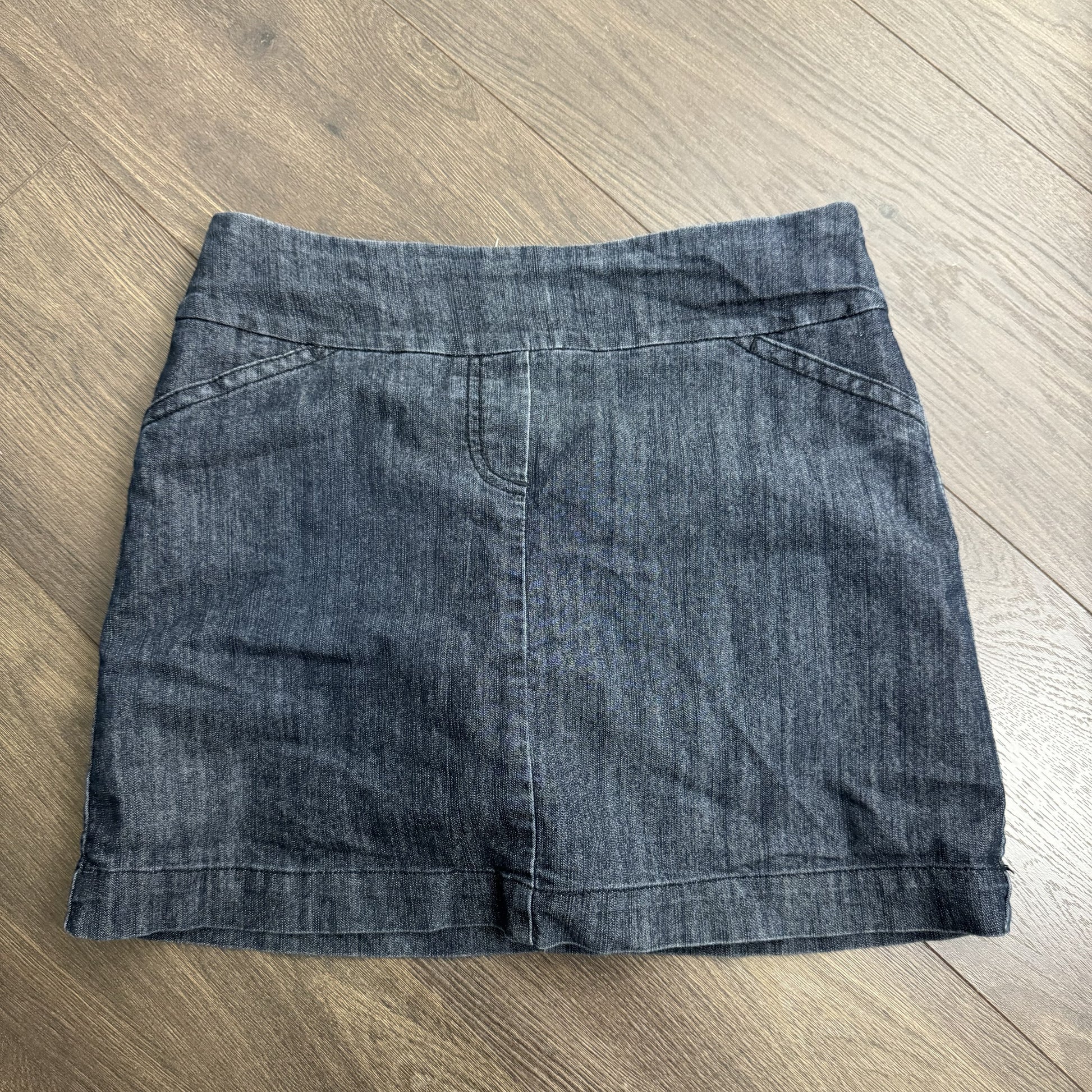 Dark Wash Denim Mini Skirt – view 2