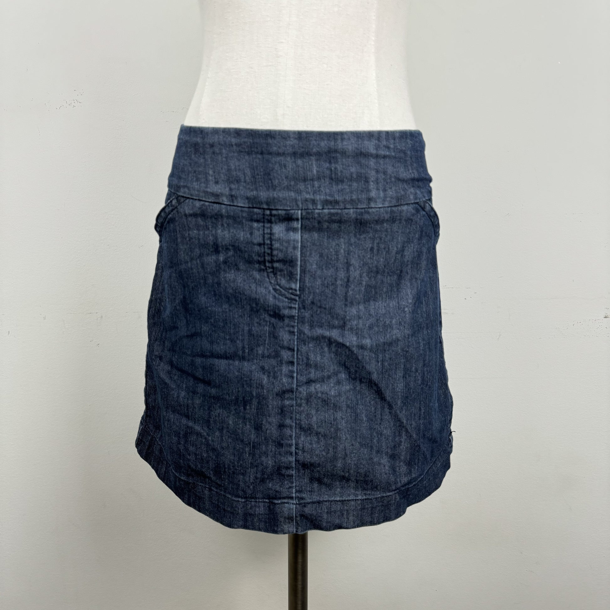 Dark Wash Denim Mini Skirt – view 5