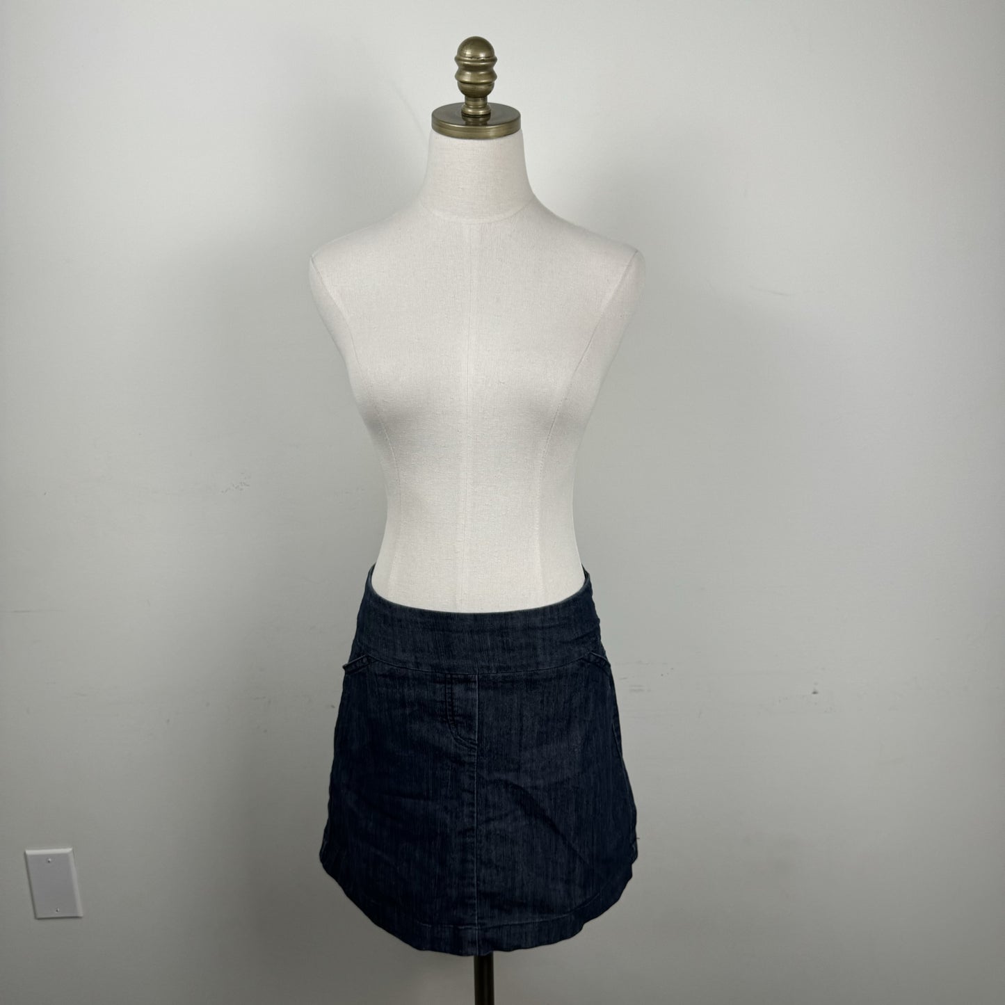 Dark Wash Denim Mini Skirt – view 6