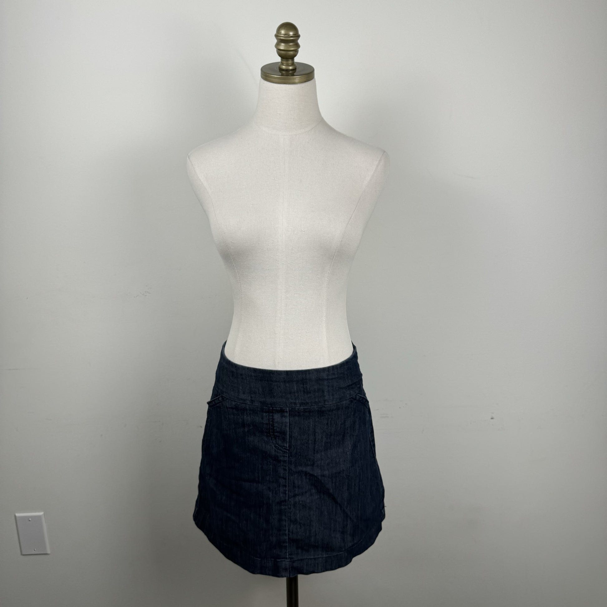 Dark Wash Denim Mini Skirt – view 6
