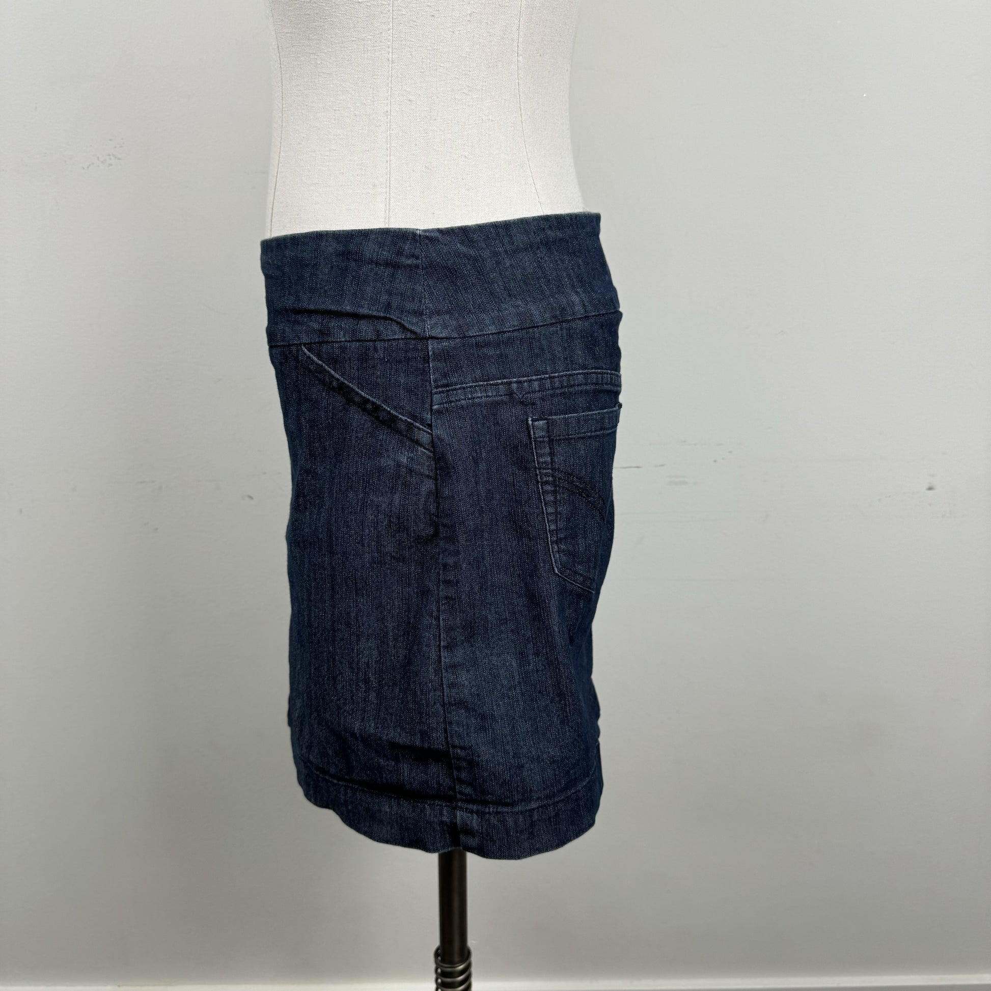 Dark Wash Denim Mini Skirt – view 7