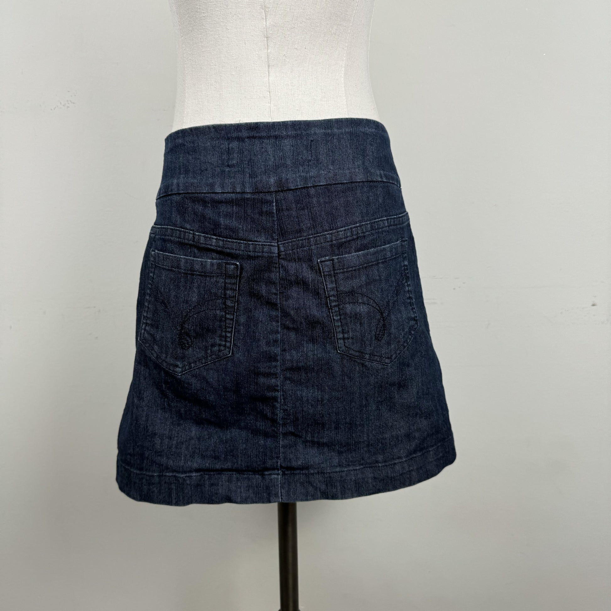 Dark Wash Denim Mini Skirt – view 8