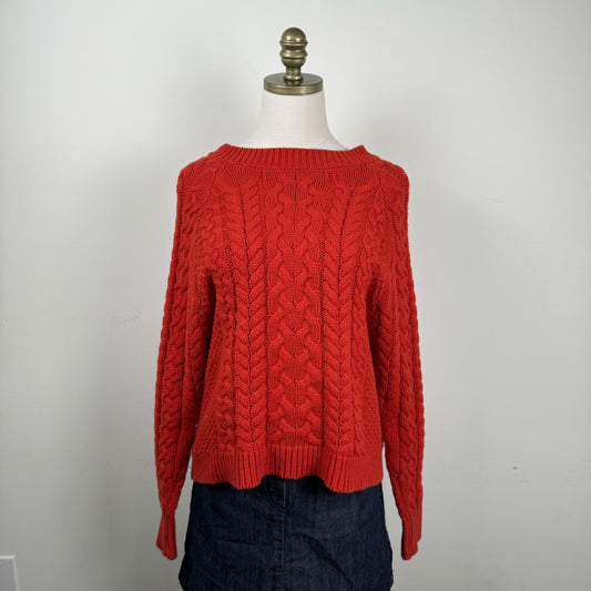 Aerie Red Cable Knit Sweater – view 1