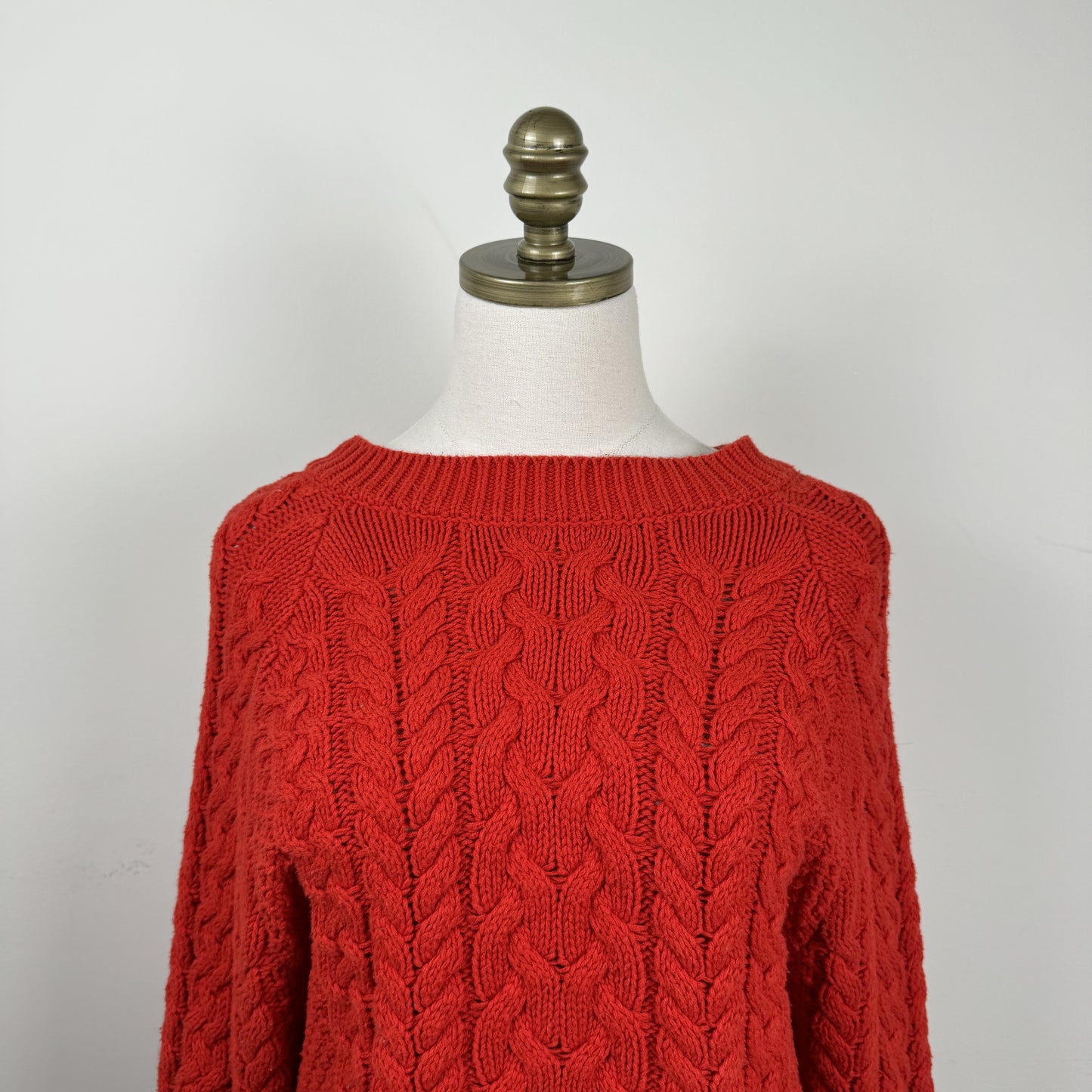 Aerie Red Cable Knit Sweater – view 5