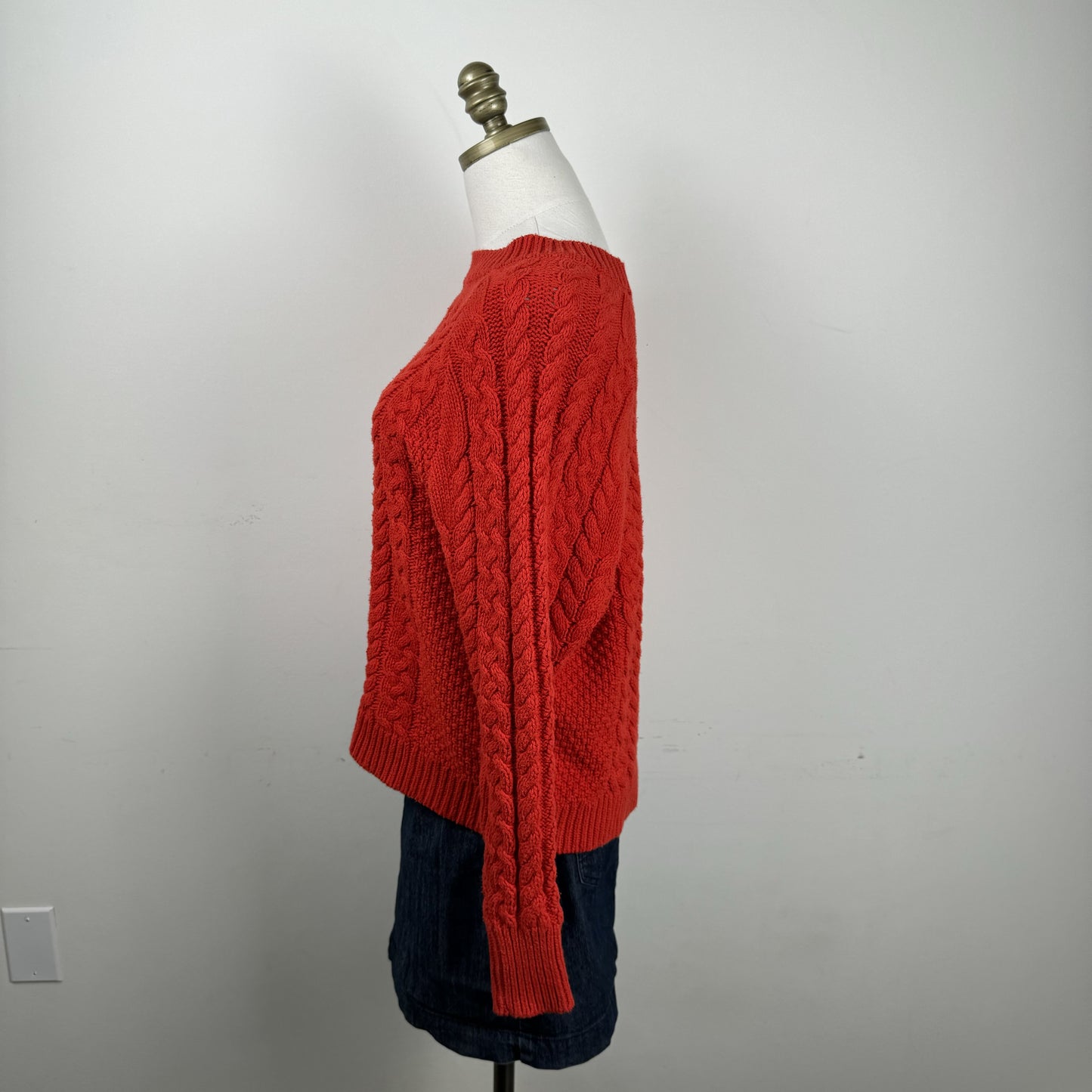 Aerie Red Cable Knit Sweater – view 6