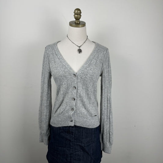 Abercrombie Light Grey Button Up Cardigan – view 1