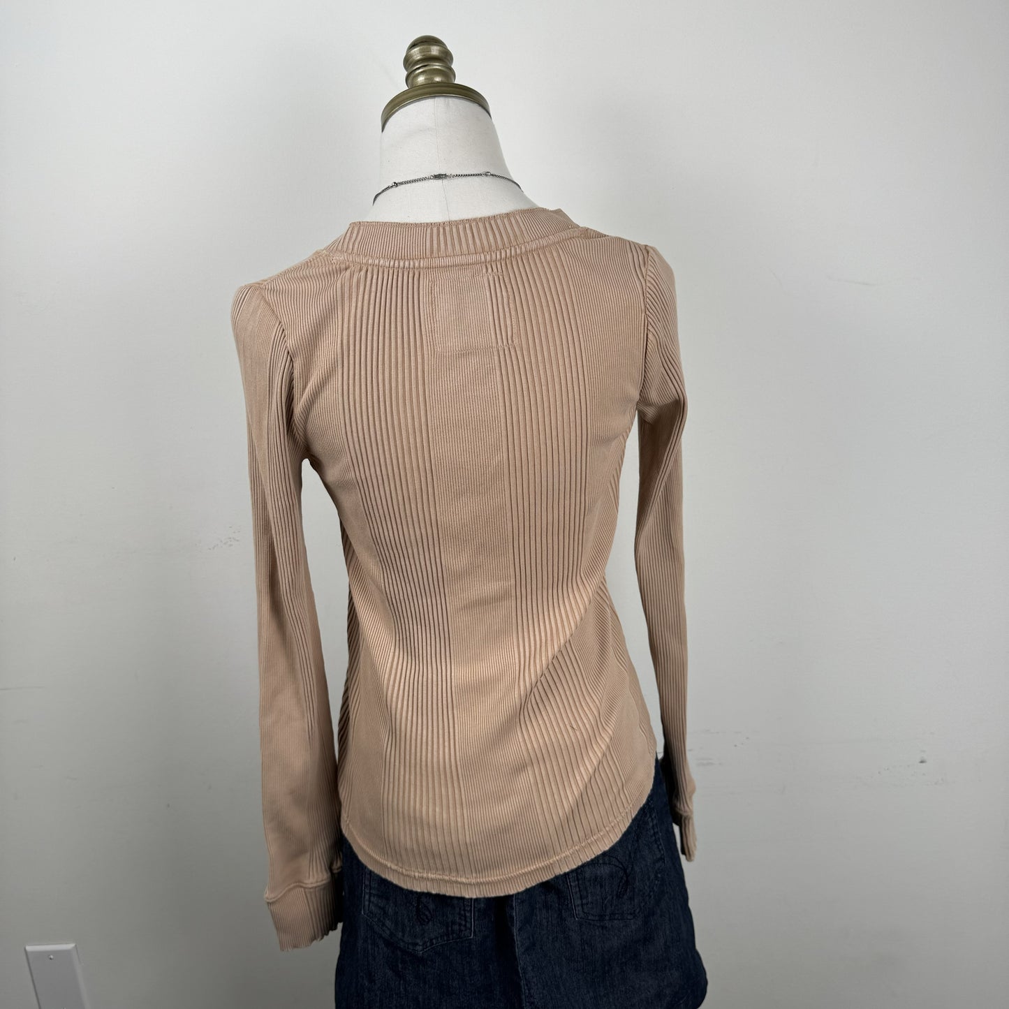 Camel Henley Long Sleeve Top – view 9