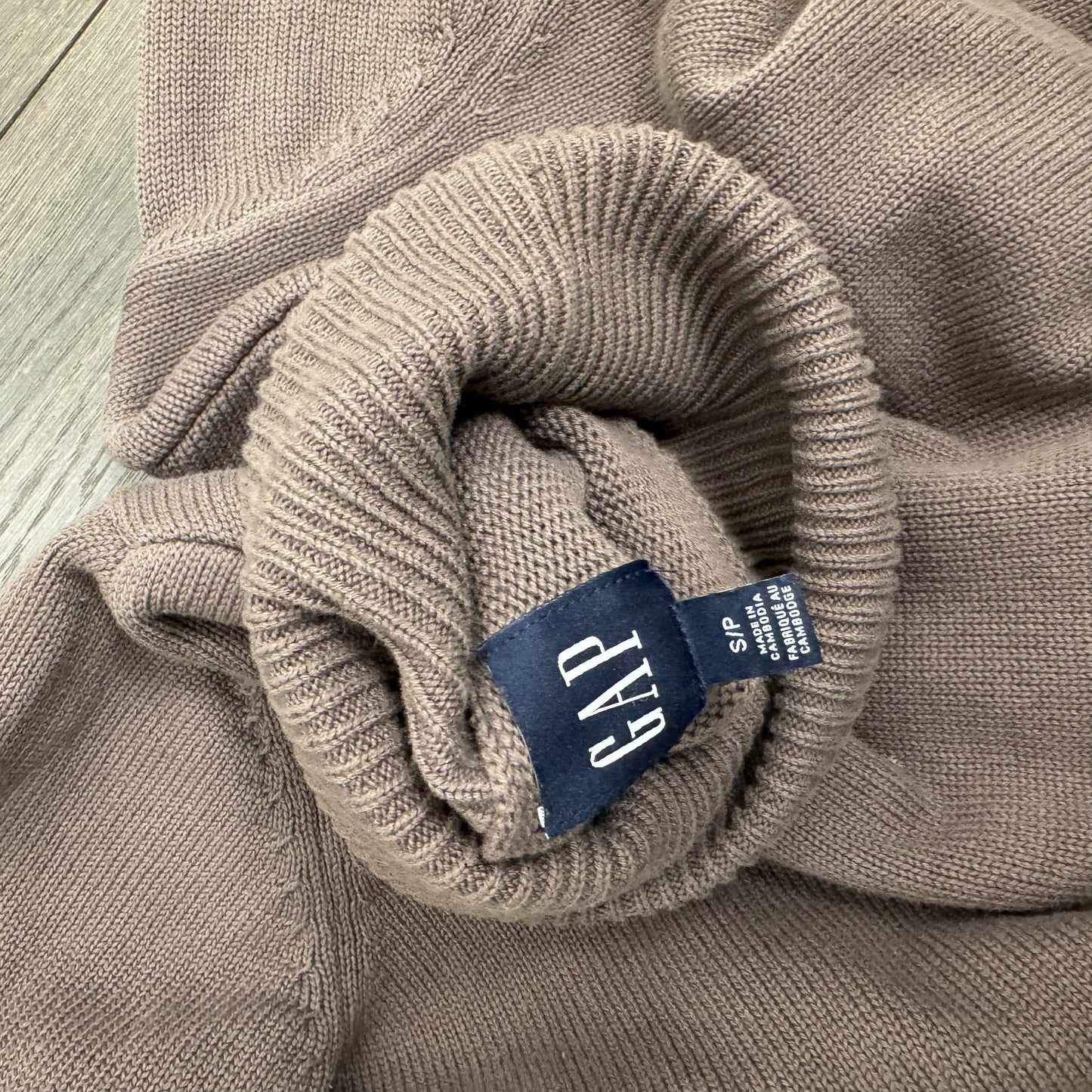 Taupe Turtleneck Sweater – view 3