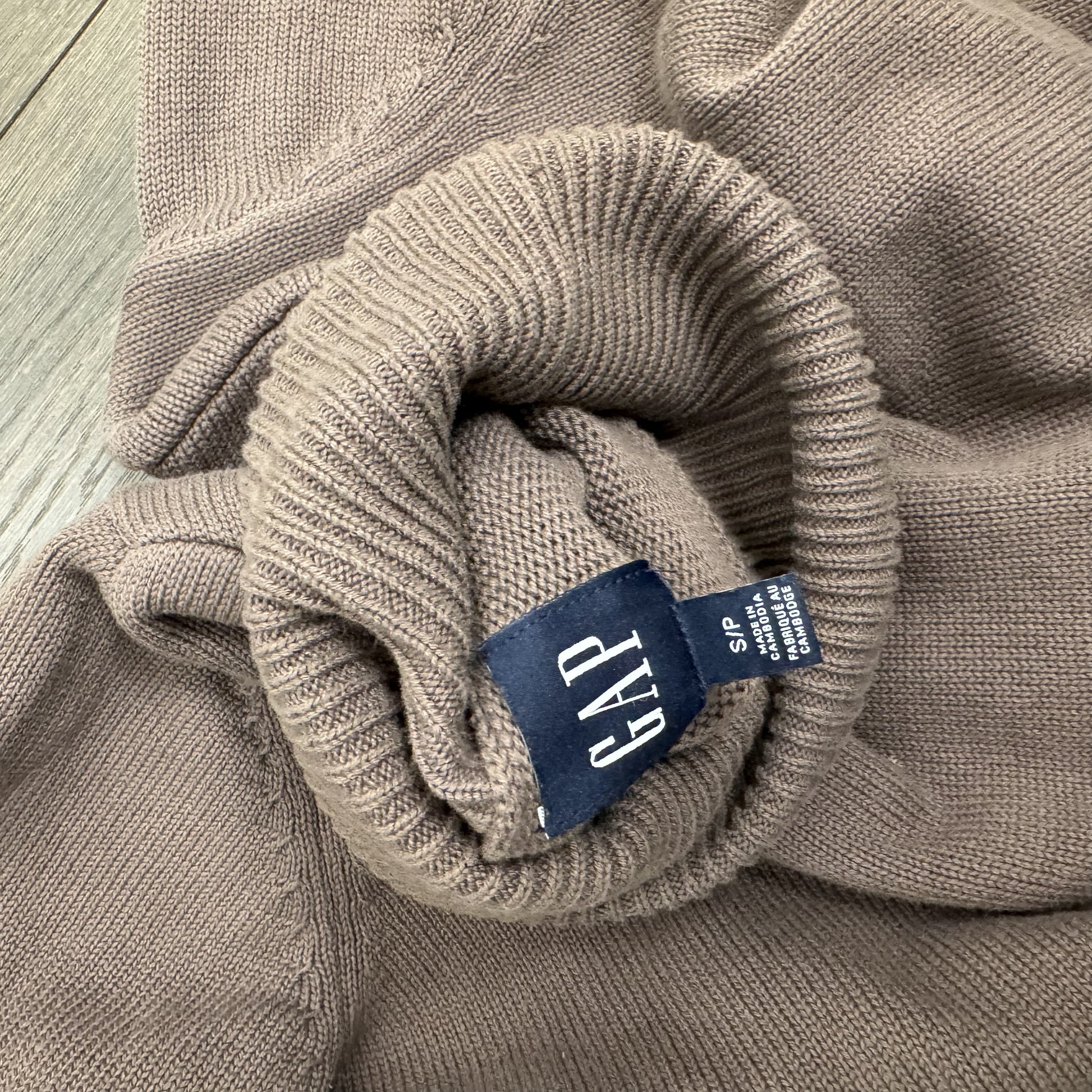 Taupe Turtleneck Sweater – view 3