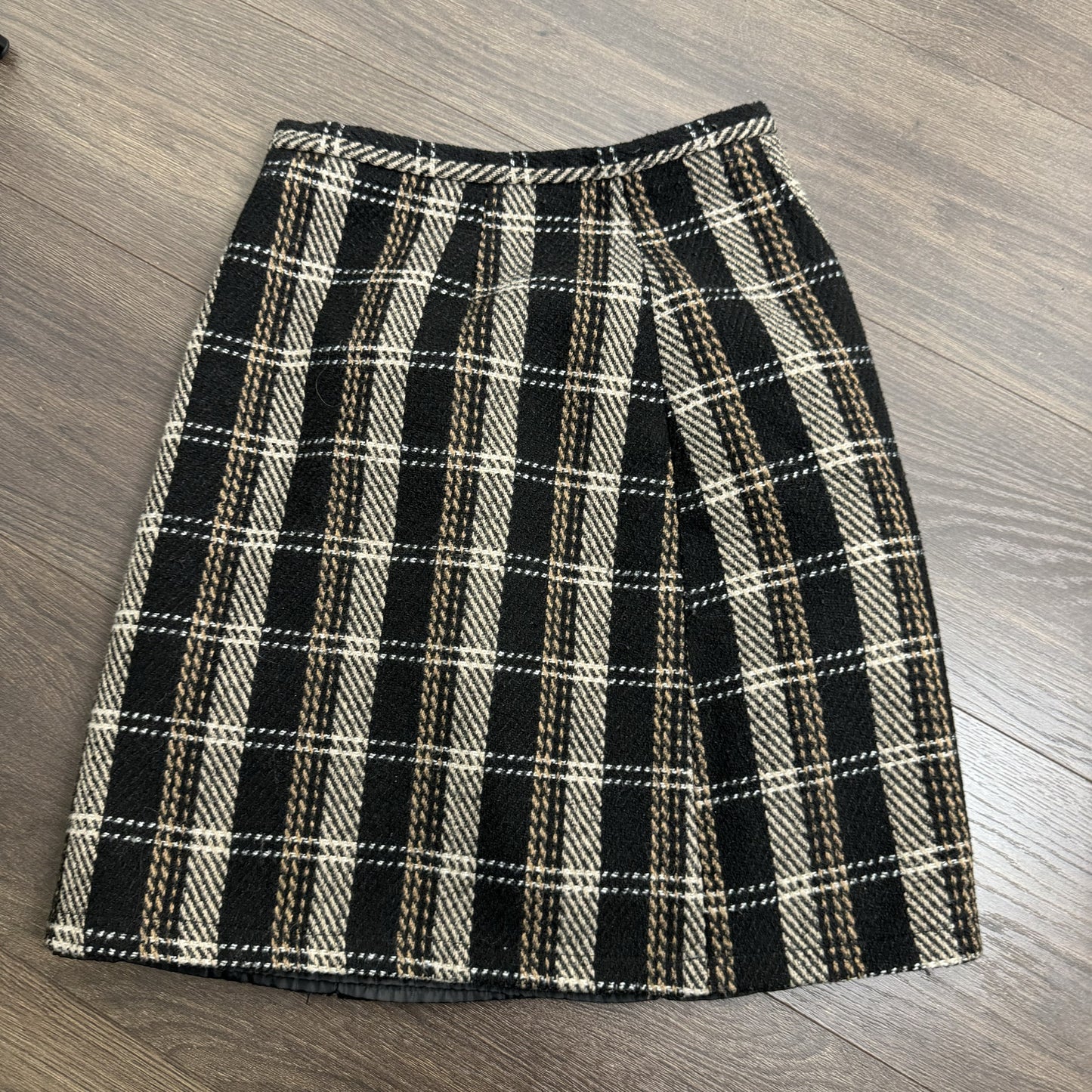 Tweed Plaid Midi Skirt – view 2
