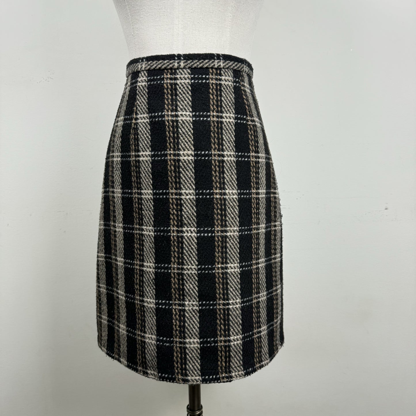 Tweed Plaid Midi Skirt – view 1