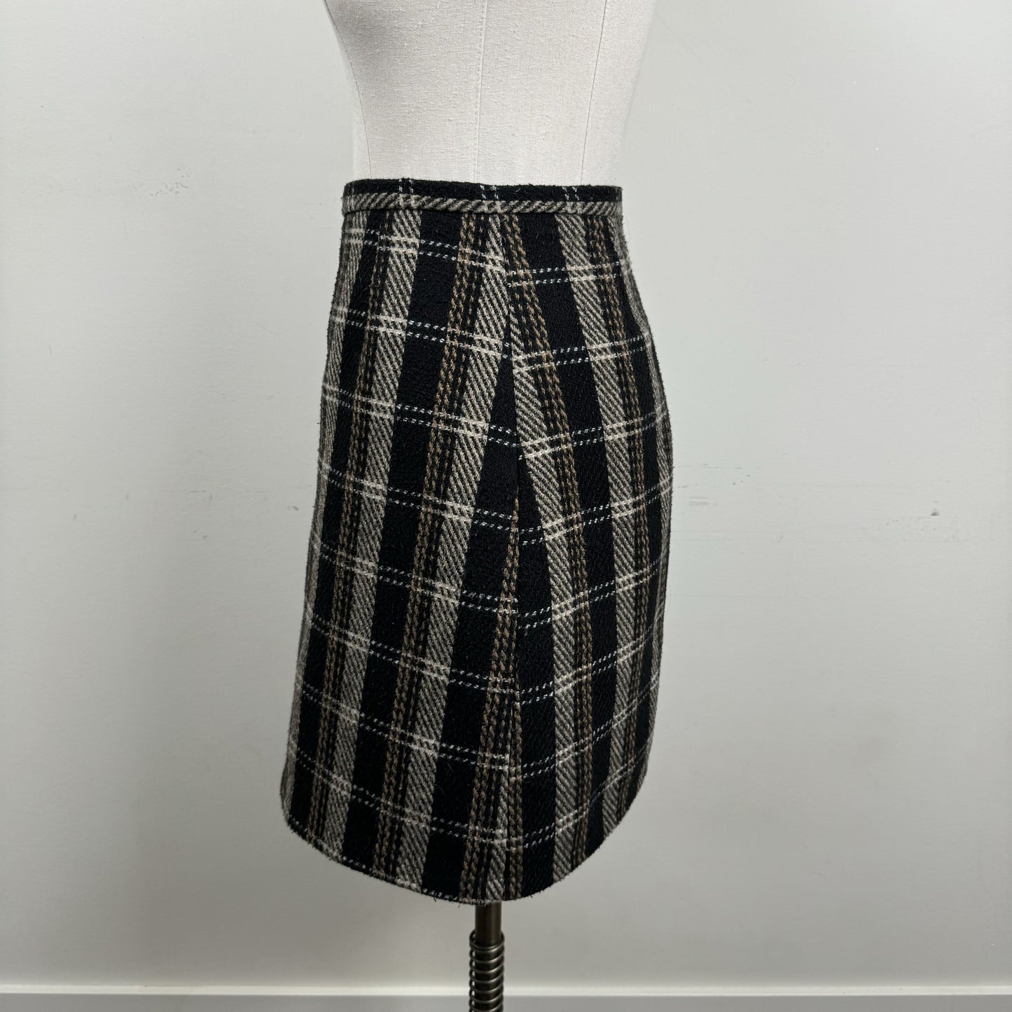 Tweed Plaid Midi Skirt – view 5