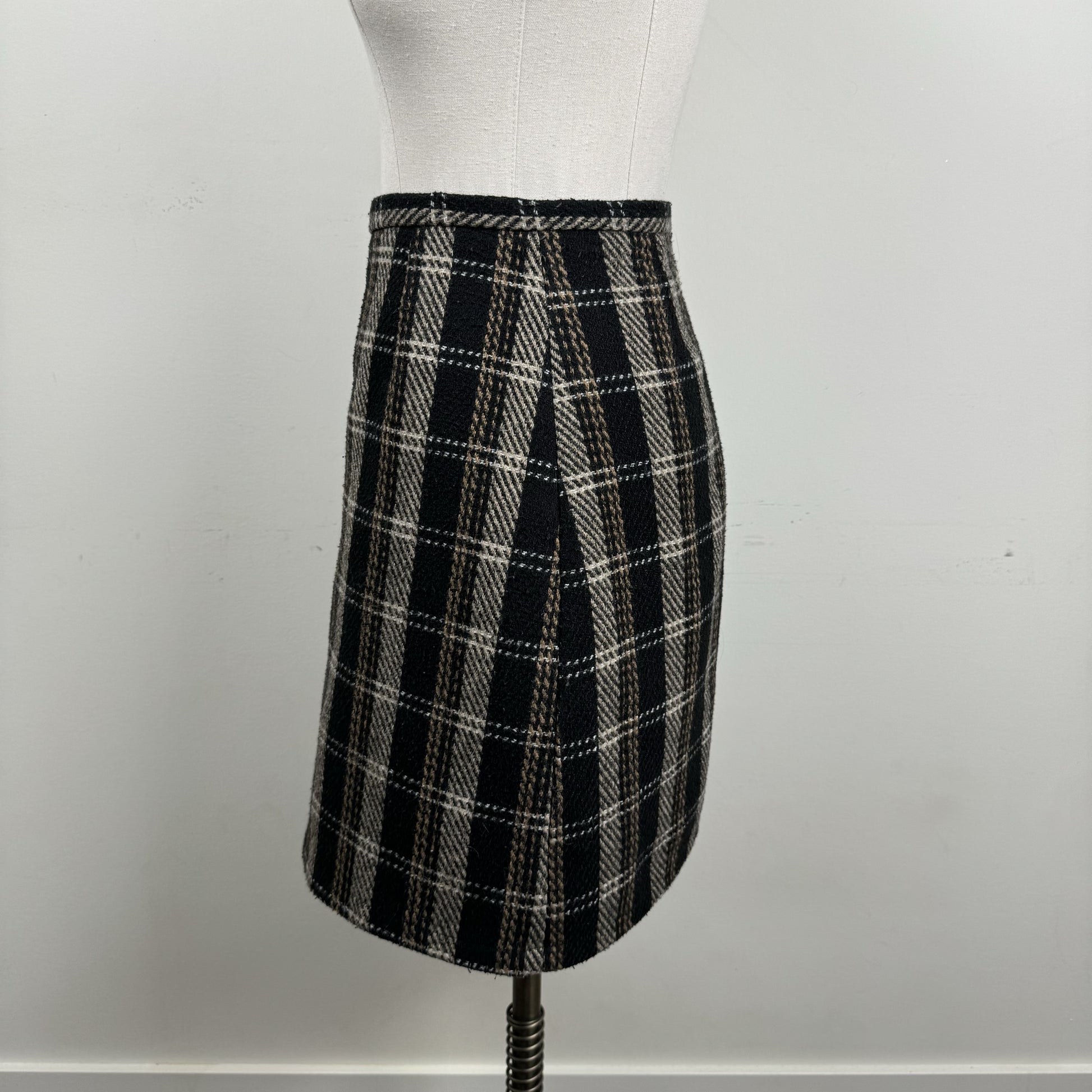 Tweed Plaid Midi Skirt – view 5