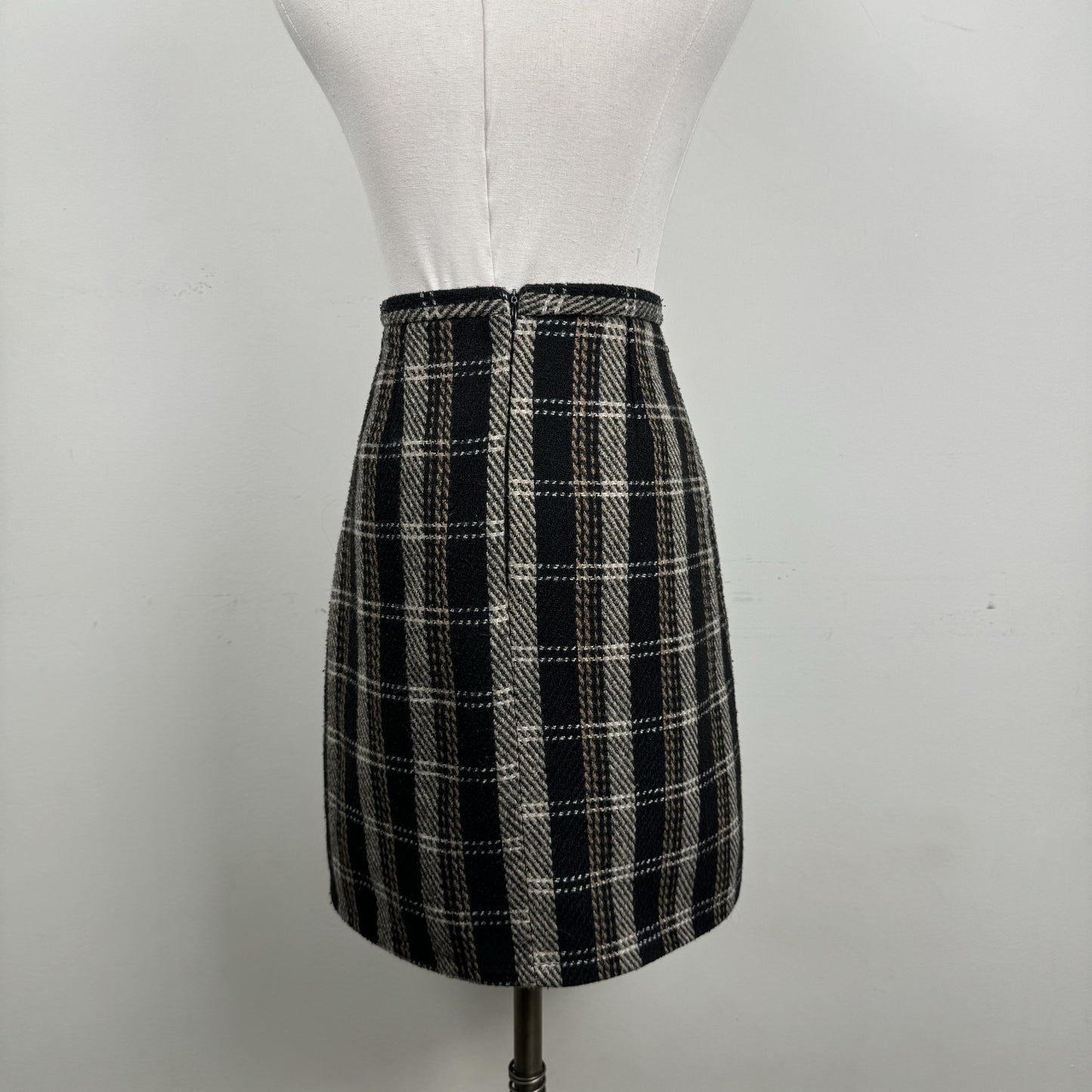 Tweed Plaid Midi Skirt – view 6