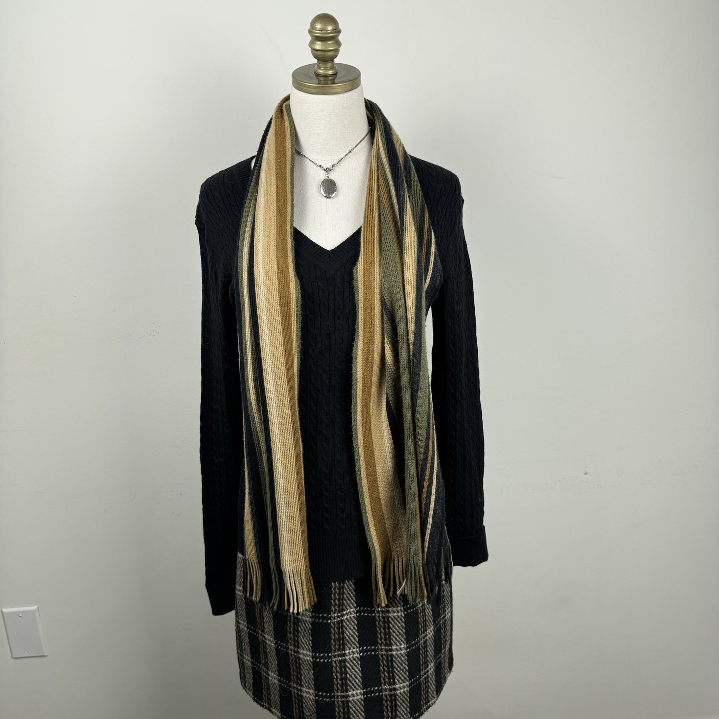 Striped Knit Scarf – view 2
