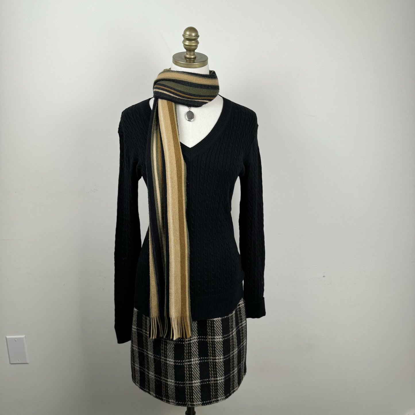 Striped Knit Scarf – view 3
